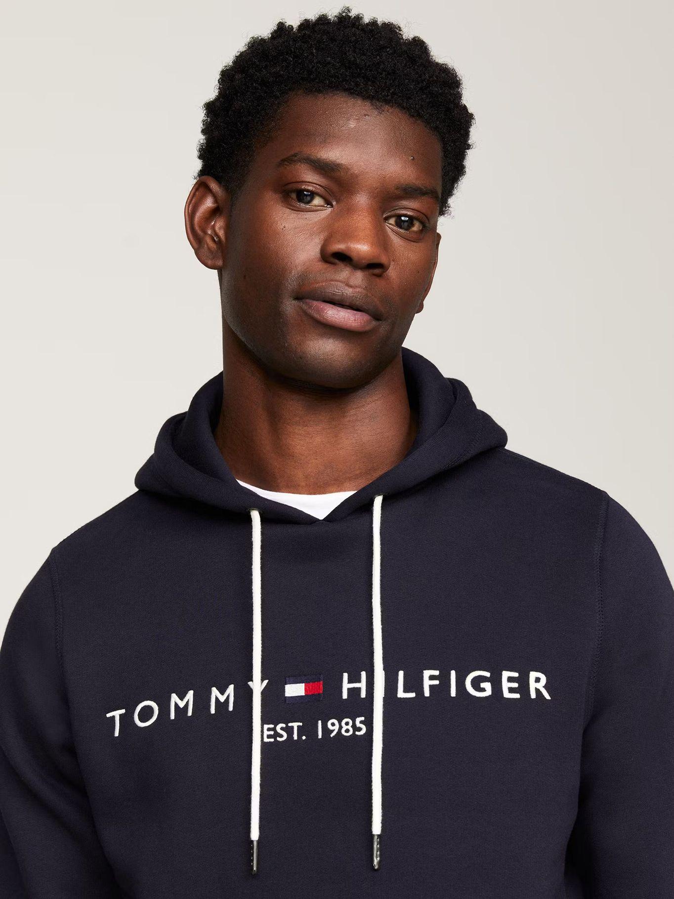 Polerón Hoodie Essential Logo Azul Tommy Hilfiger-3