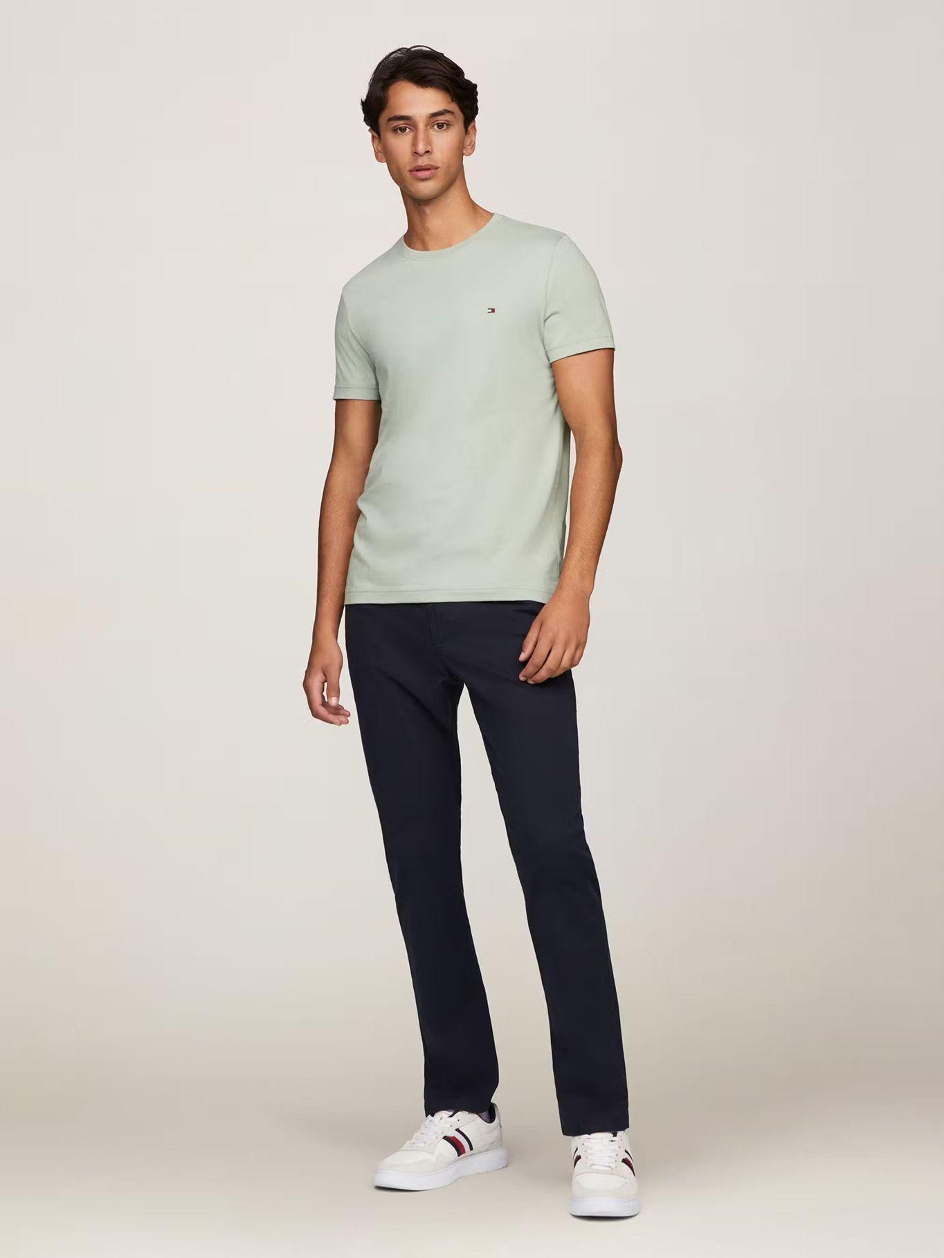 Polera Essential Cotton C-Neck Slim Fit Verde Tommy Hilfiger-1