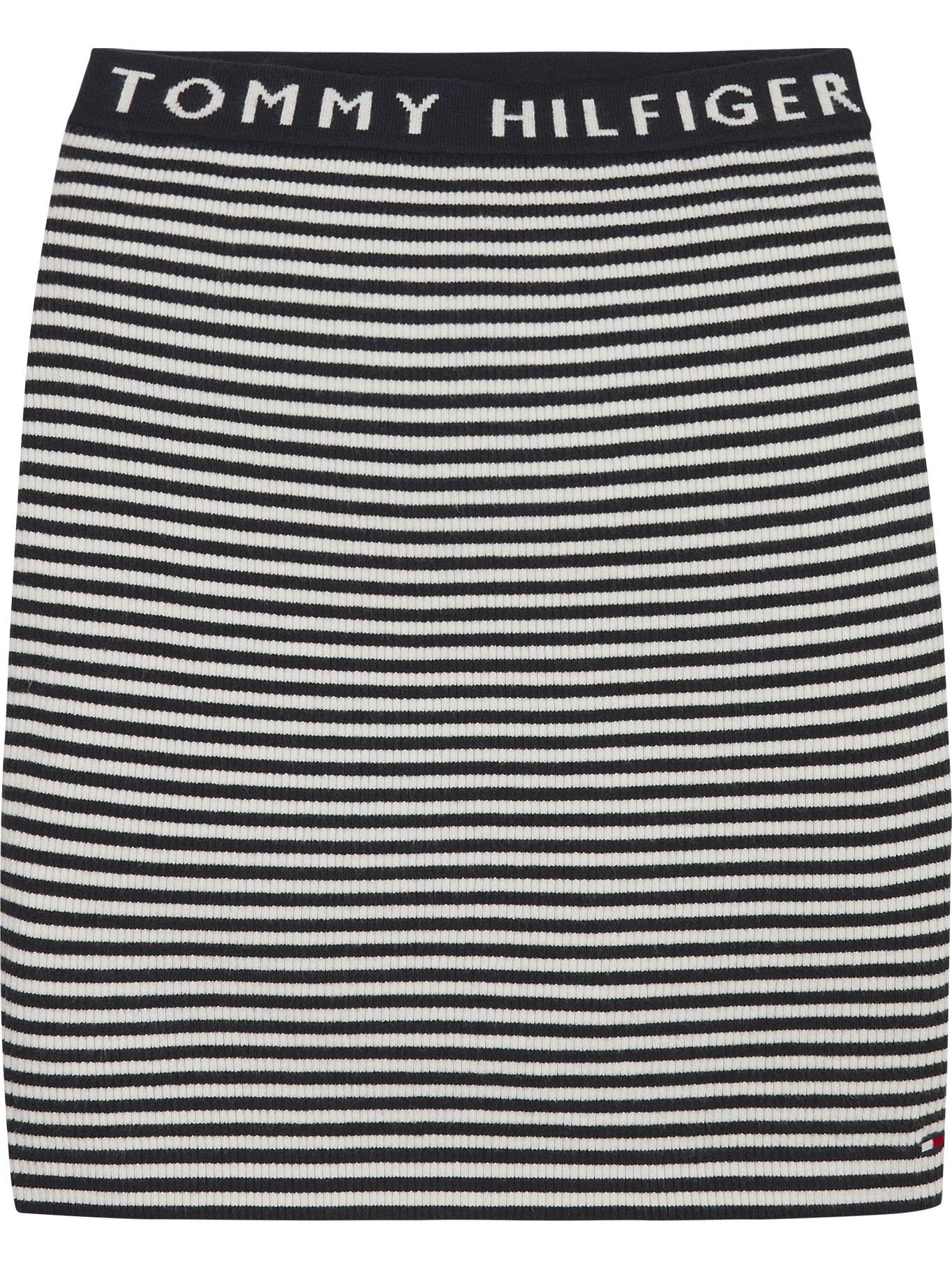 Falda Acanalada Logo Band Azul Tommy Hilfiger-0