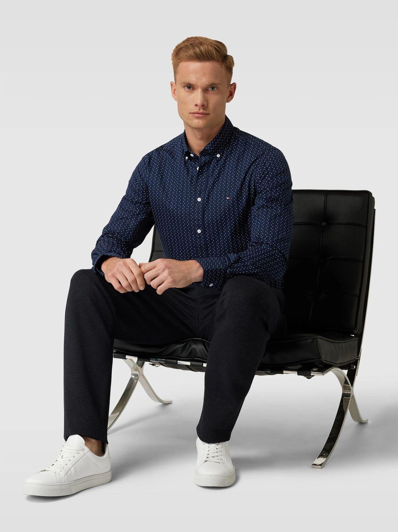 Camisa Print De Puntos Azul Tommy Hilfiger-3