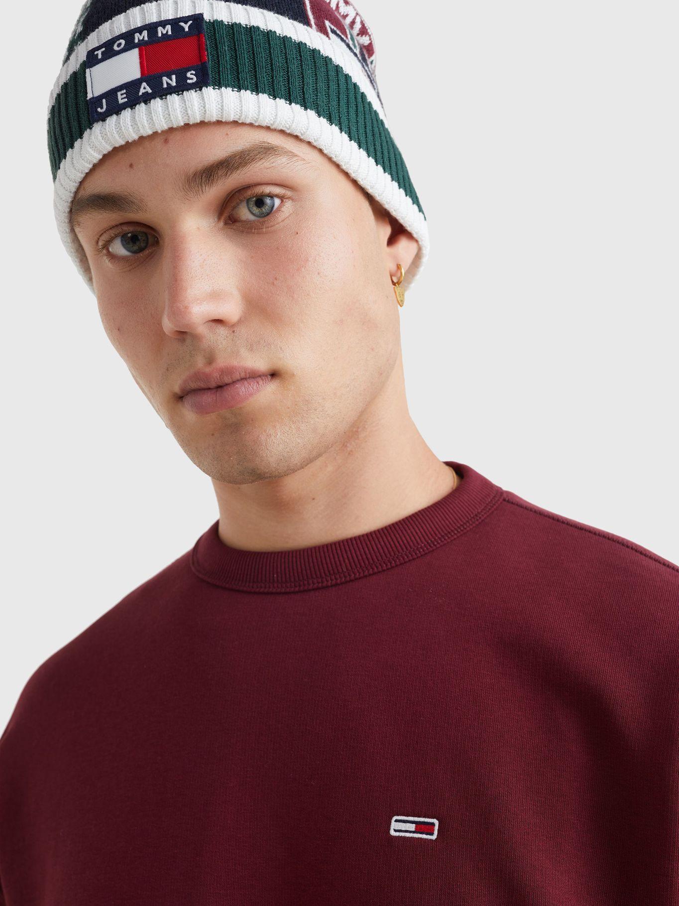 Polerón Linear Placement Con Logo Burdeo Tommy Jeans-3