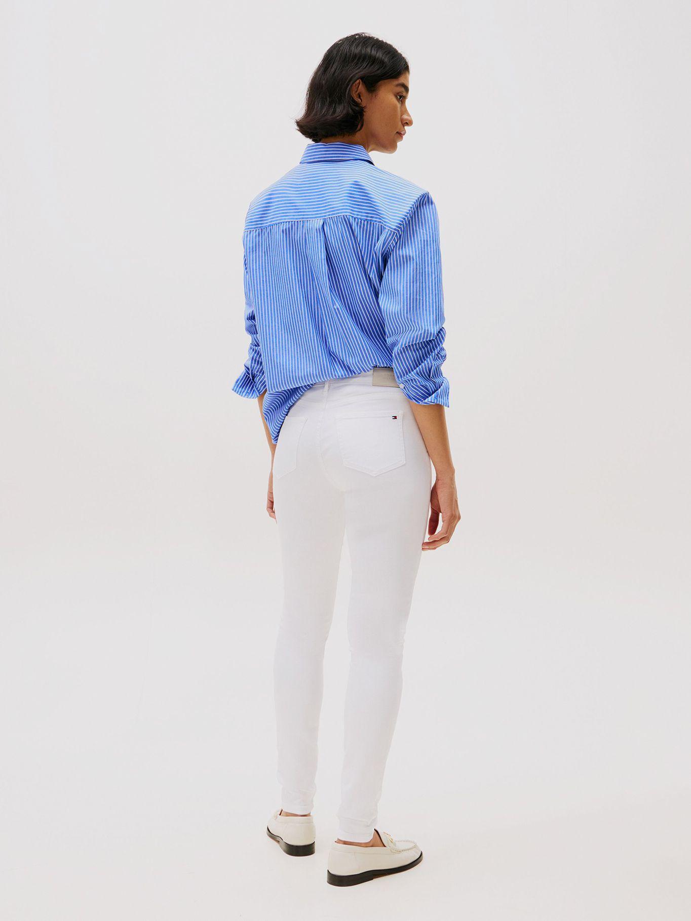Jeans Como Skinny De Talle Medio Blanco Tommy Hilfiger-2