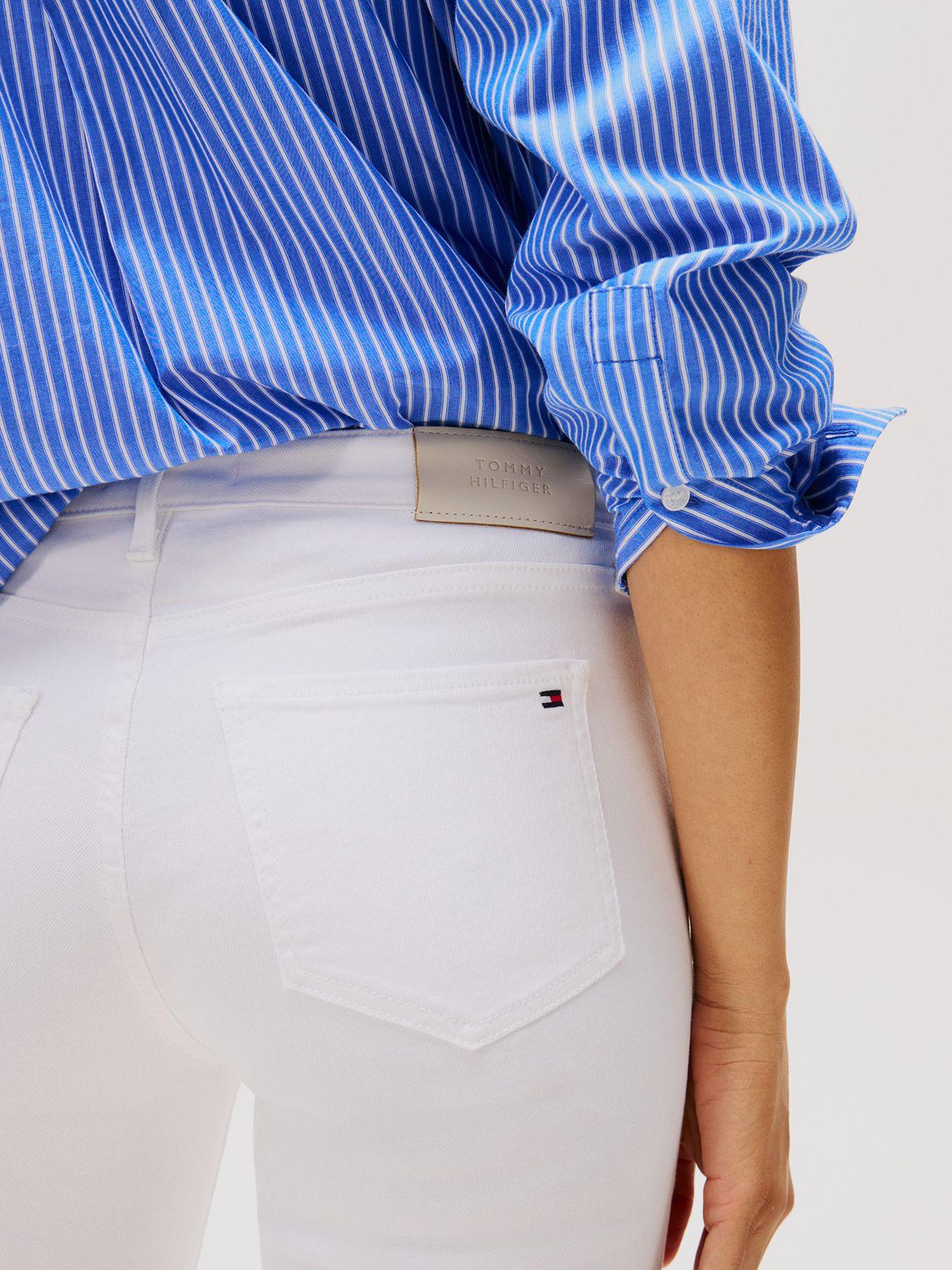 Jeans Como Skinny De Talle Medio Blanco Tommy Hilfiger-3
