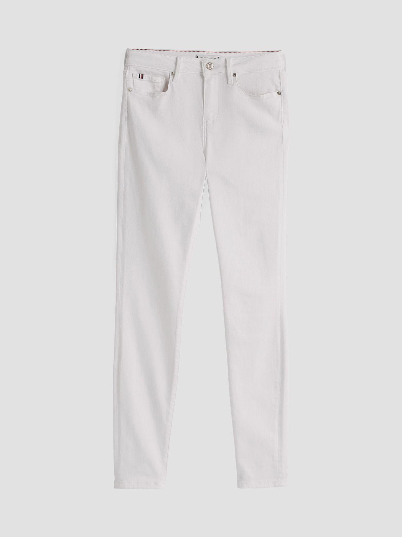 Jeans Como Skinny De Talle Medio Blanco Tommy Hilfiger-4