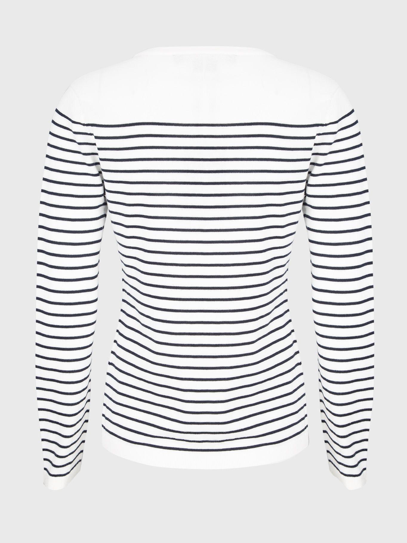 Sweater Stripe Logo Heart Blanco Tommy Hilfiger-1