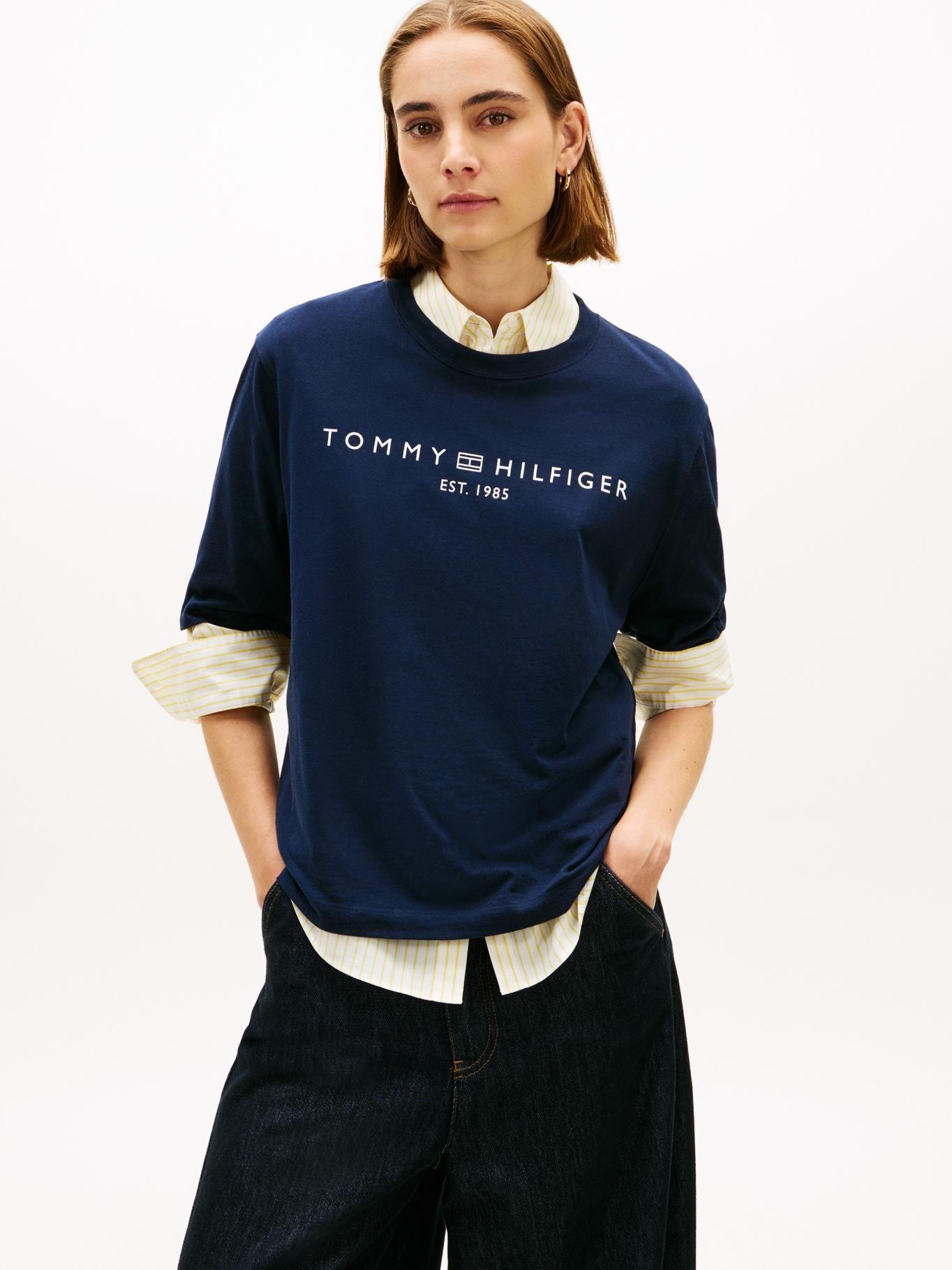 Polera Logo Gráfico Relaxed Fit Tommy Hilfiger Azul-0
