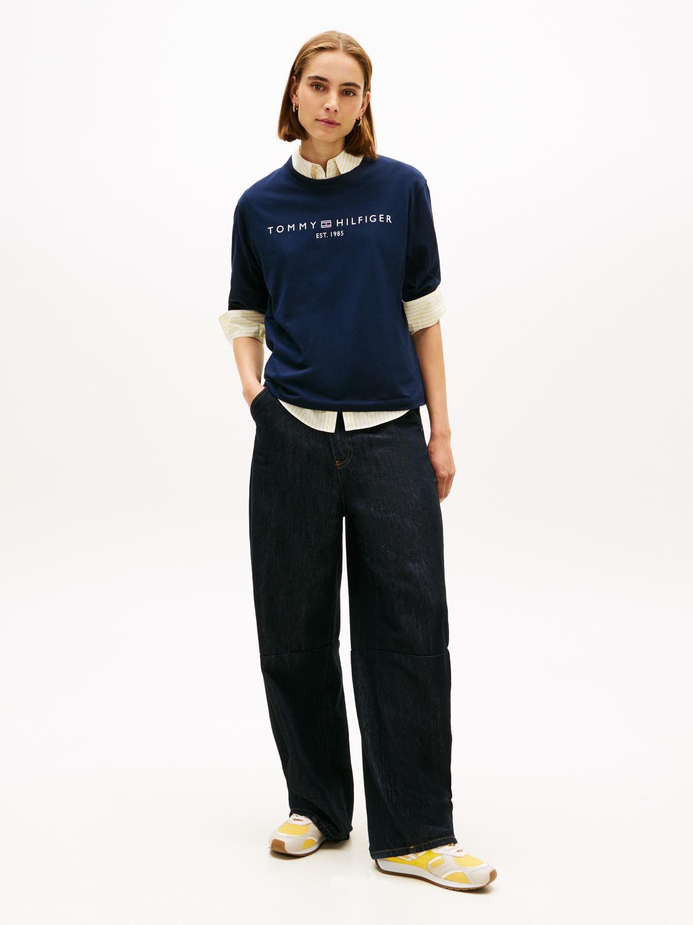 Polera Logo Gráfico Relaxed Fit Tommy Hilfiger Azul-1