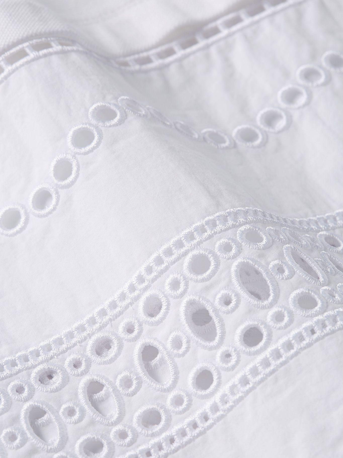 Vestido Tipo Polo Calado Blanco Tommy Hilfiger-5