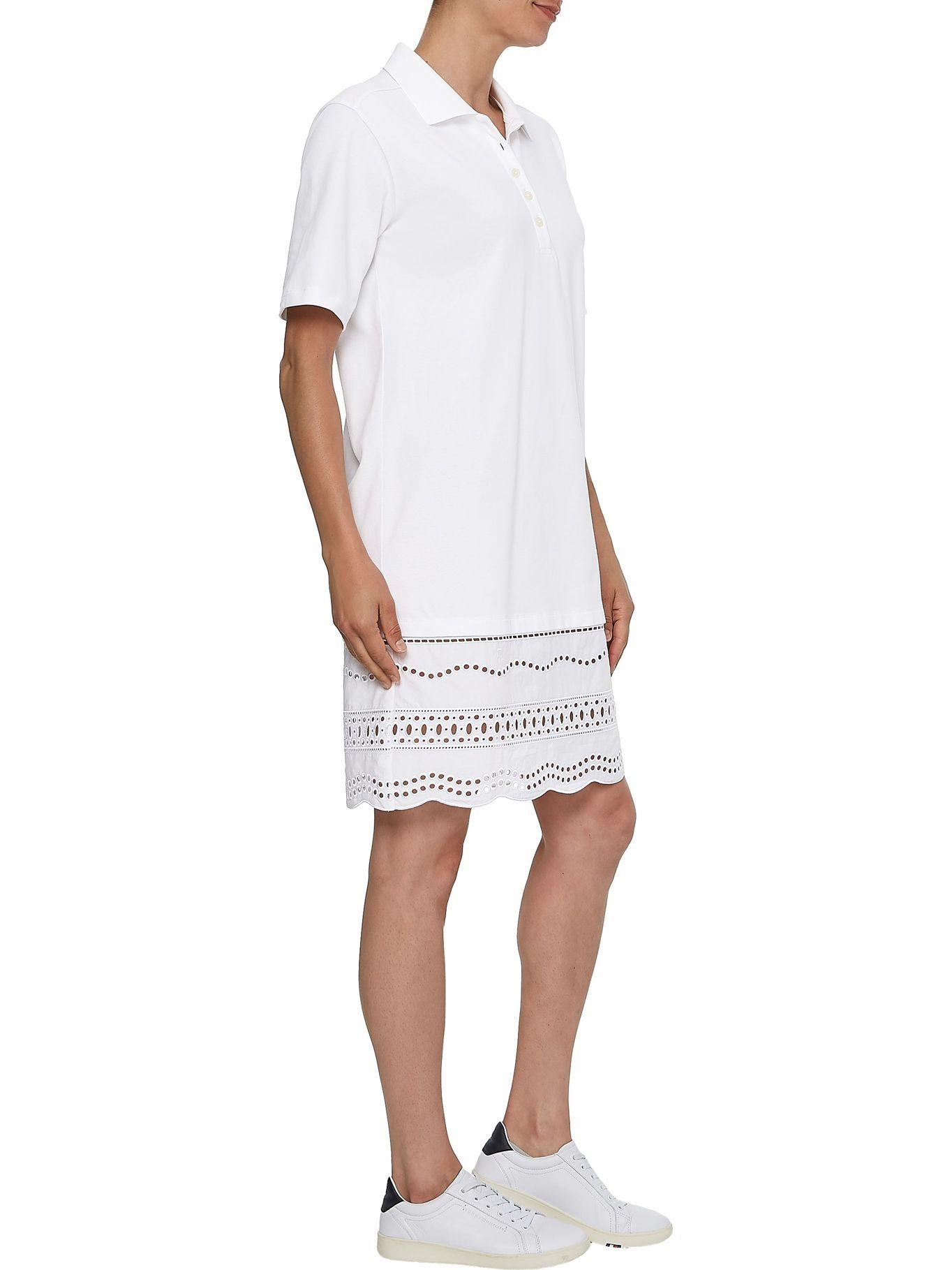 Vestido Tipo Polo Calado Blanco Tommy Hilfiger-2