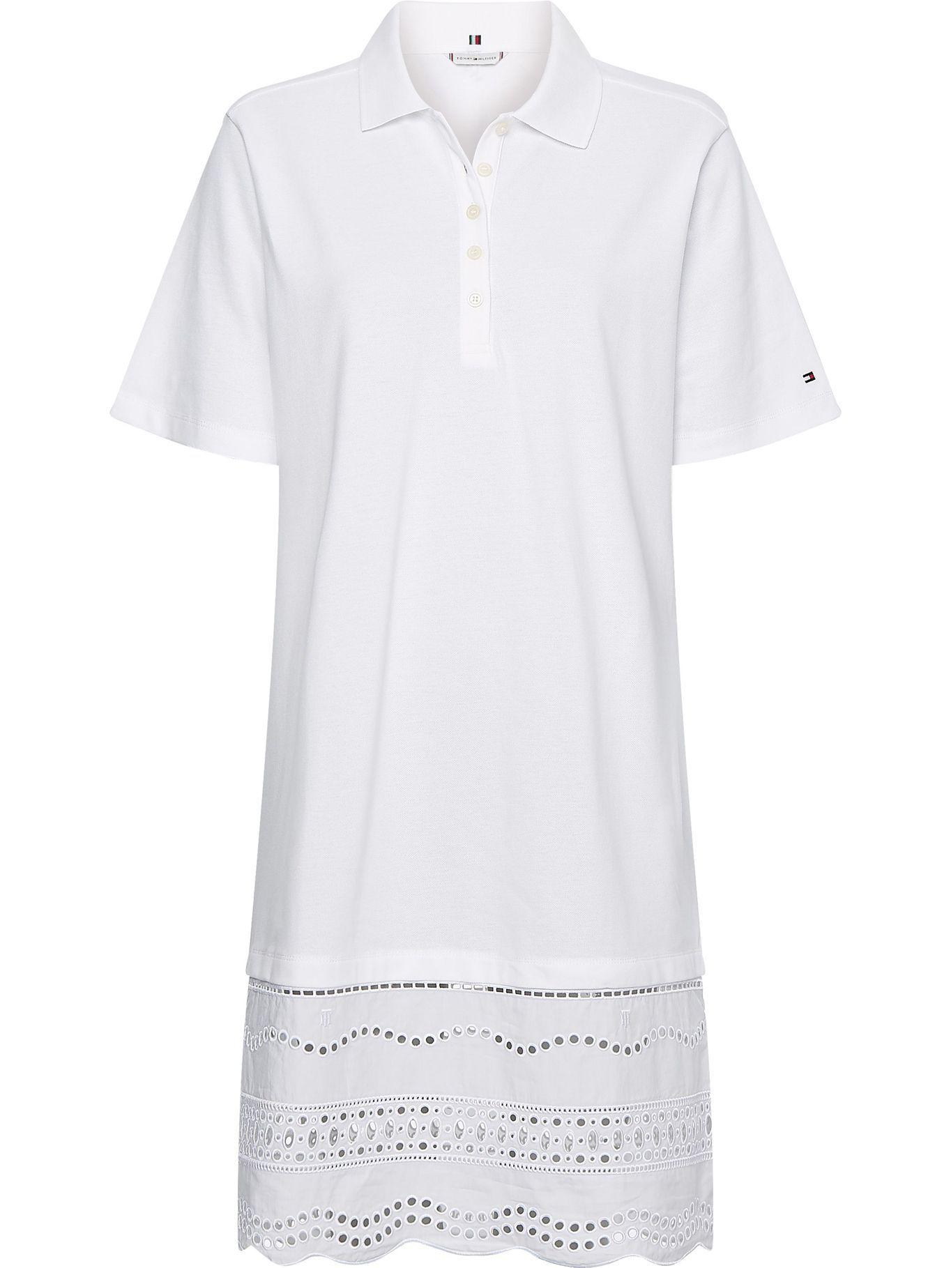 Vestido Tipo Polo Calado Blanco Tommy Hilfiger-3