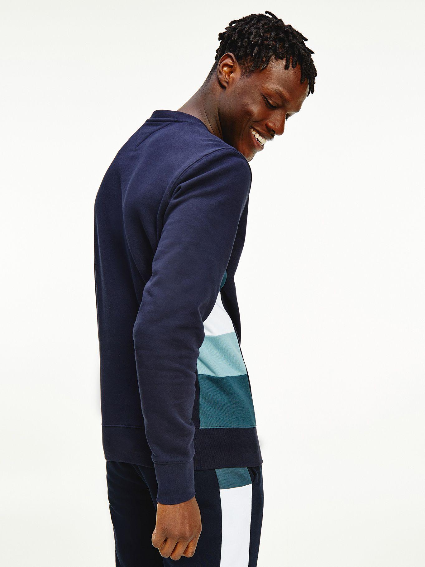 Polerón Color Block Azul Tommy Hilfiger A2-1