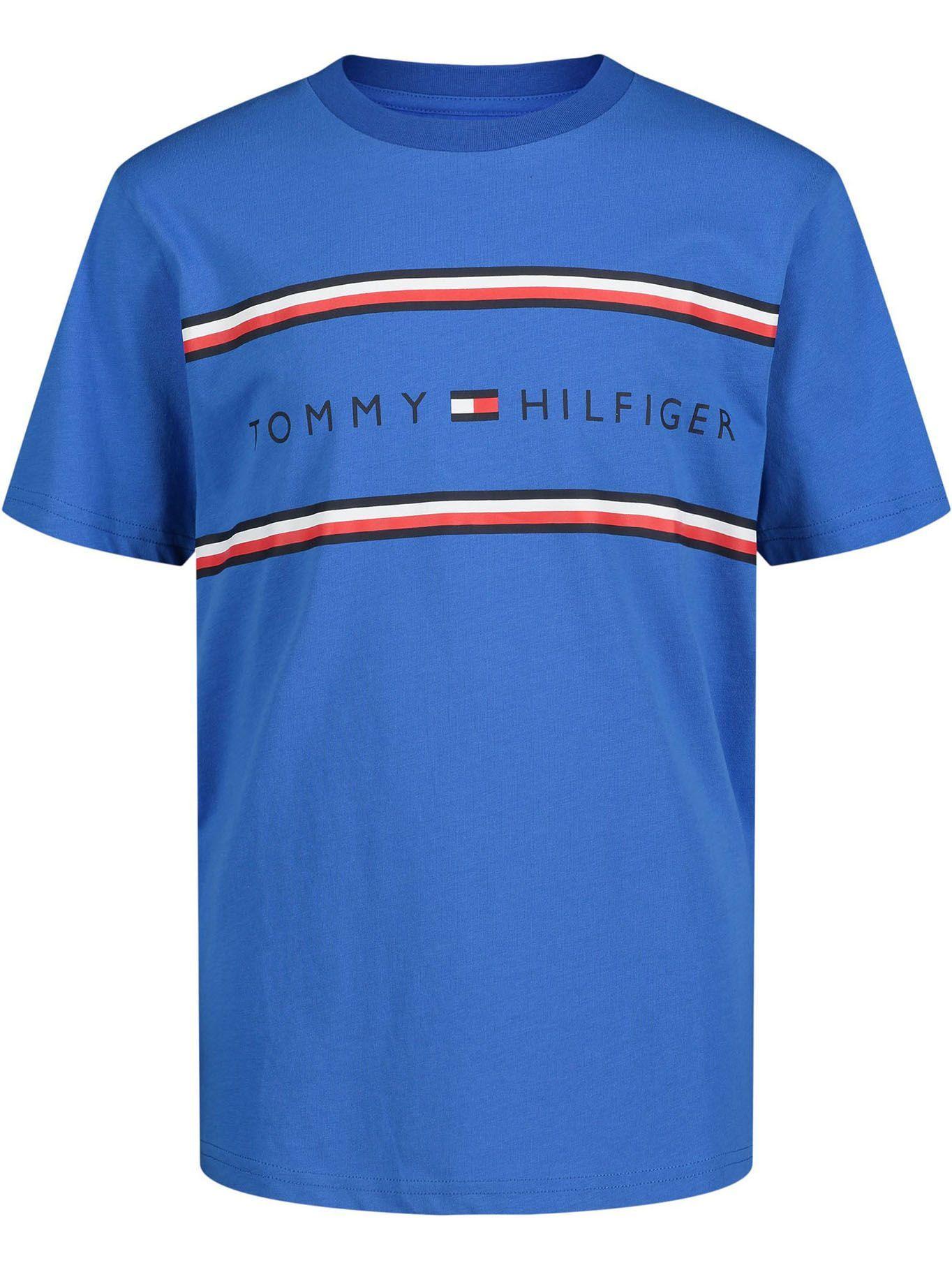 Polera Logo Stripe Azul Tommy Hilfiger-0