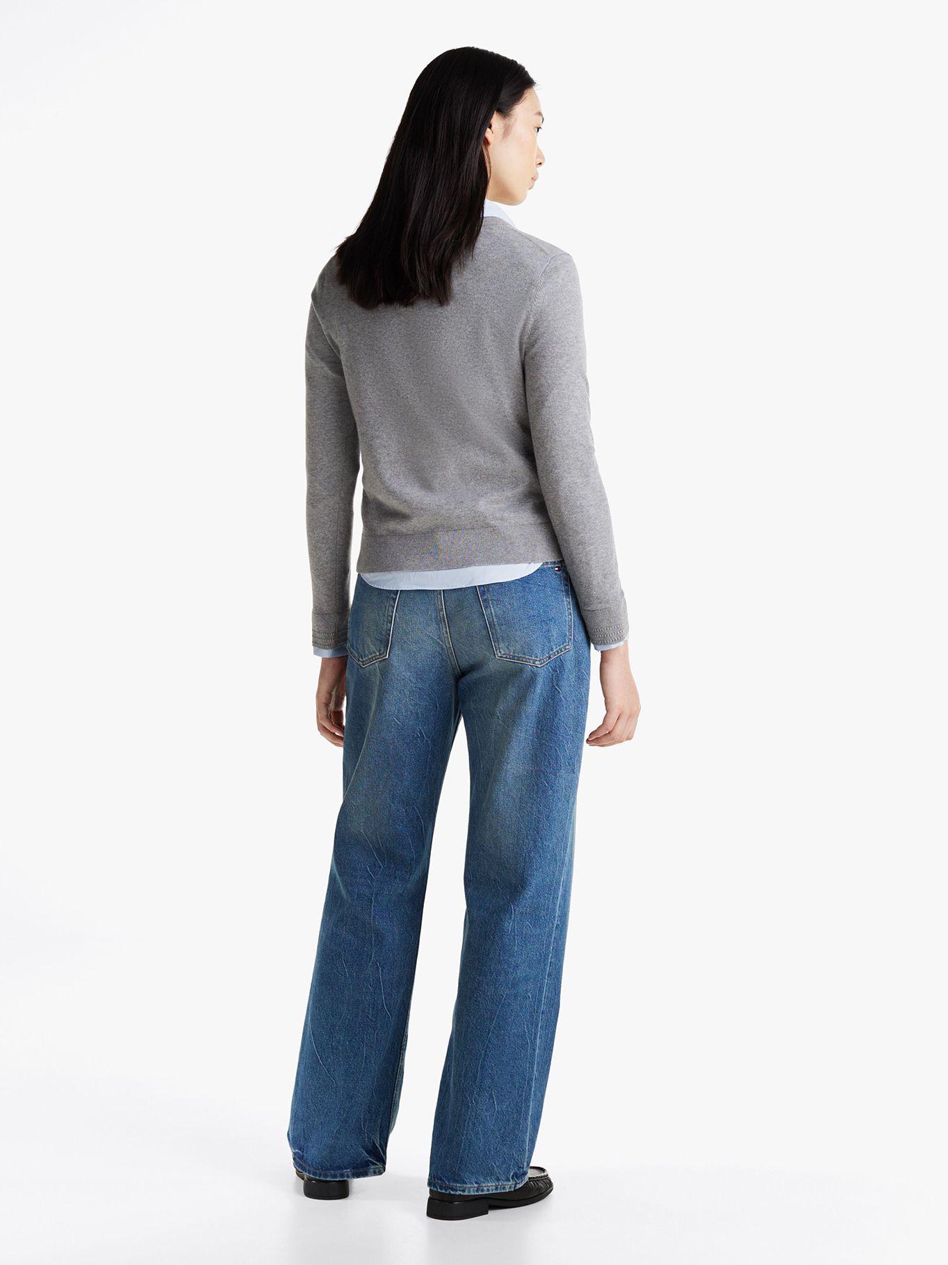 Sweater Solid V-Neck Gris Tommy Hilfiger-2