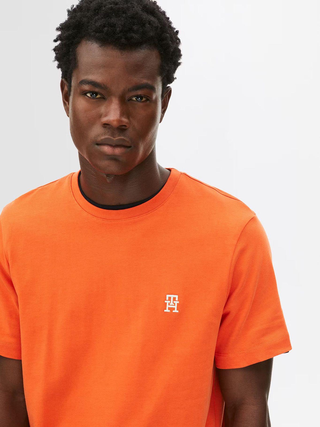 Polera Monogram Logo Naranjo Tommy Hilfiger-3