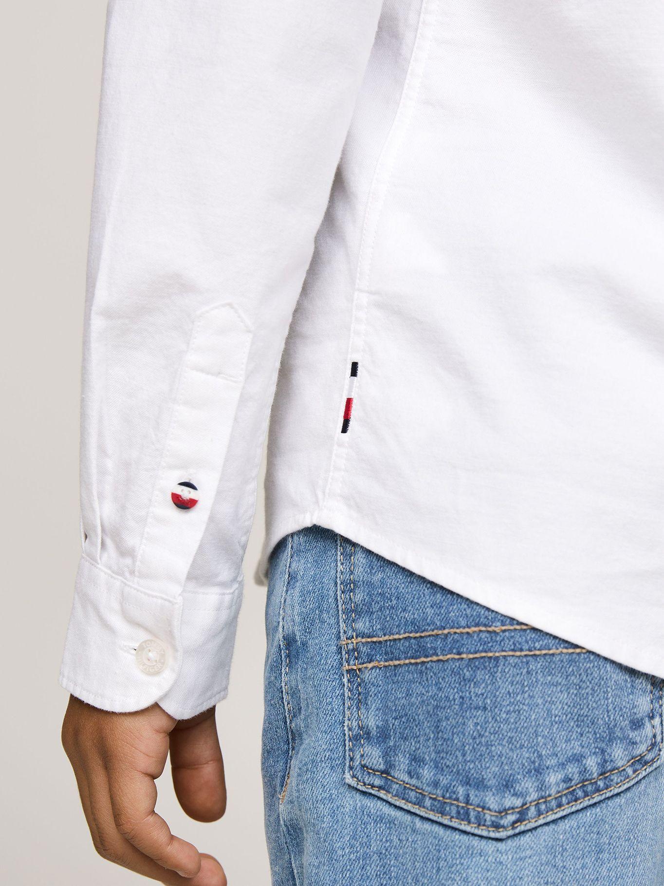 Camisa Oxford Corte Regular Blanco Tommy Hilfiger-3