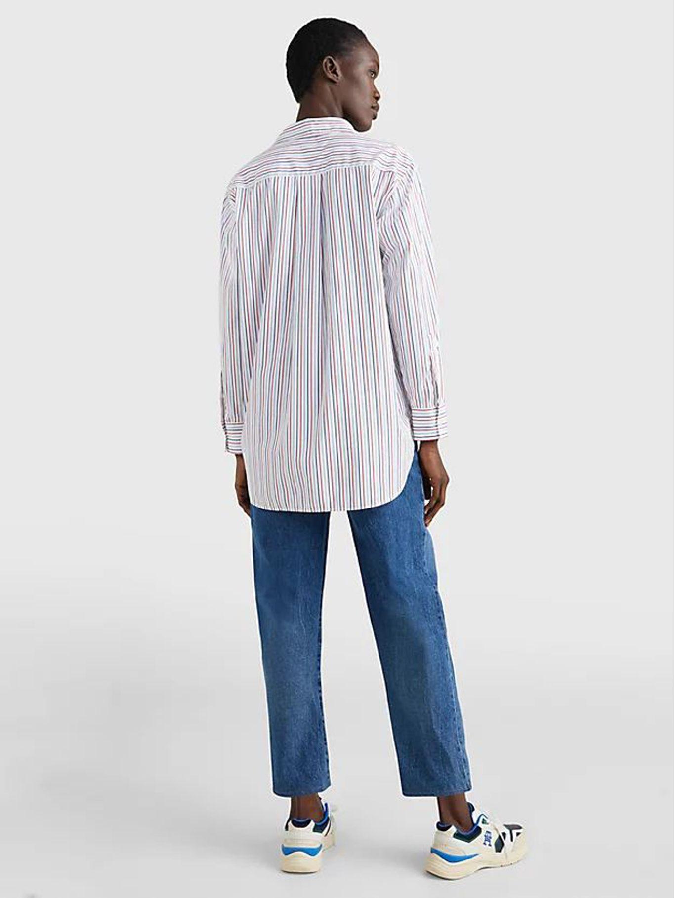 Camisa Oversize Global Stripe Blanco Tommy Hilfiger-2
