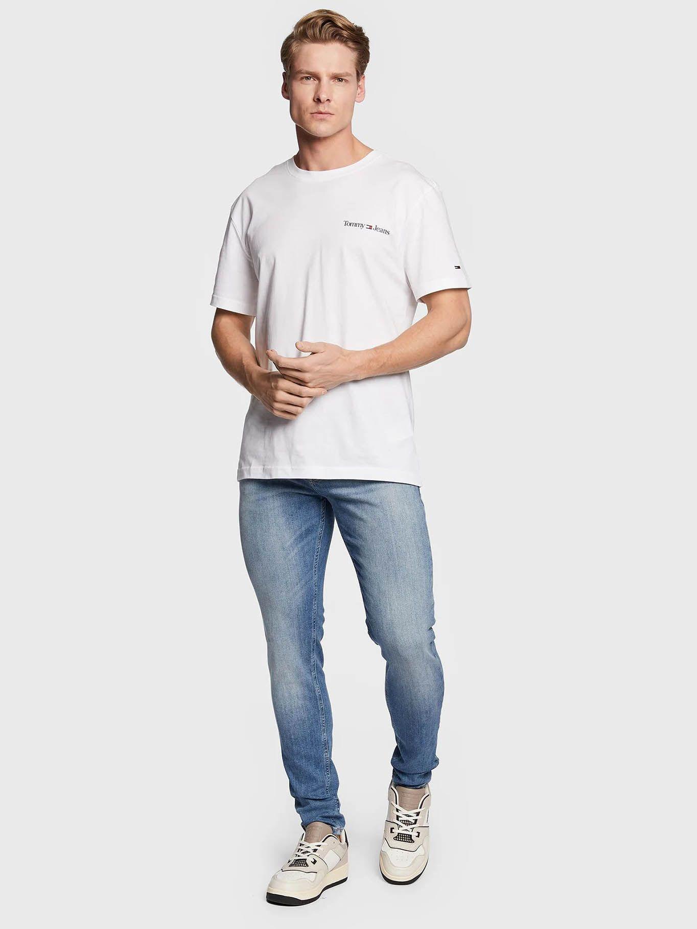 Polera Linear Back Logo Blanco Tommy Jeans-1