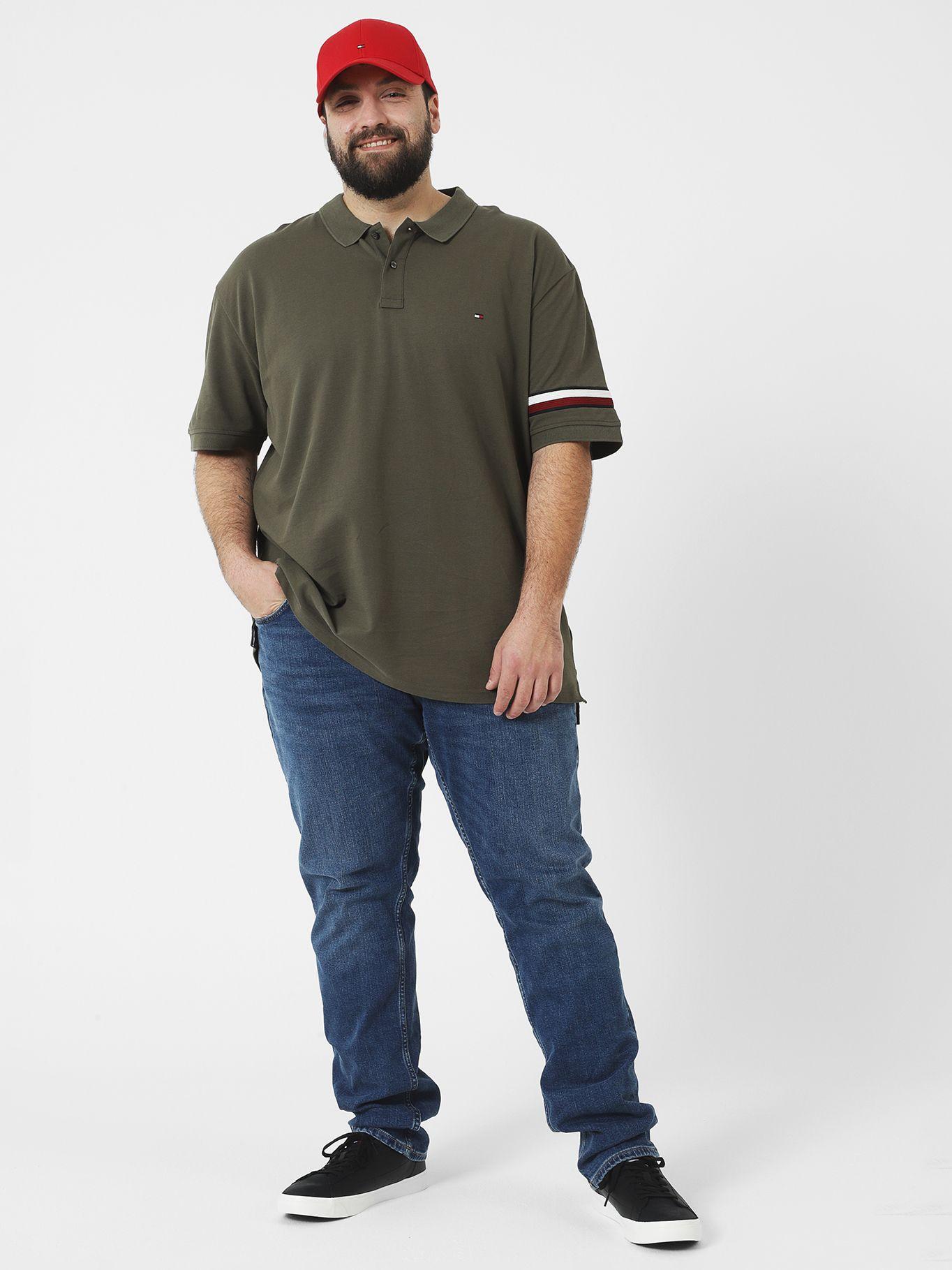 Polo Plus Stripe En La Manga Verde Tommy Hilfiger-2