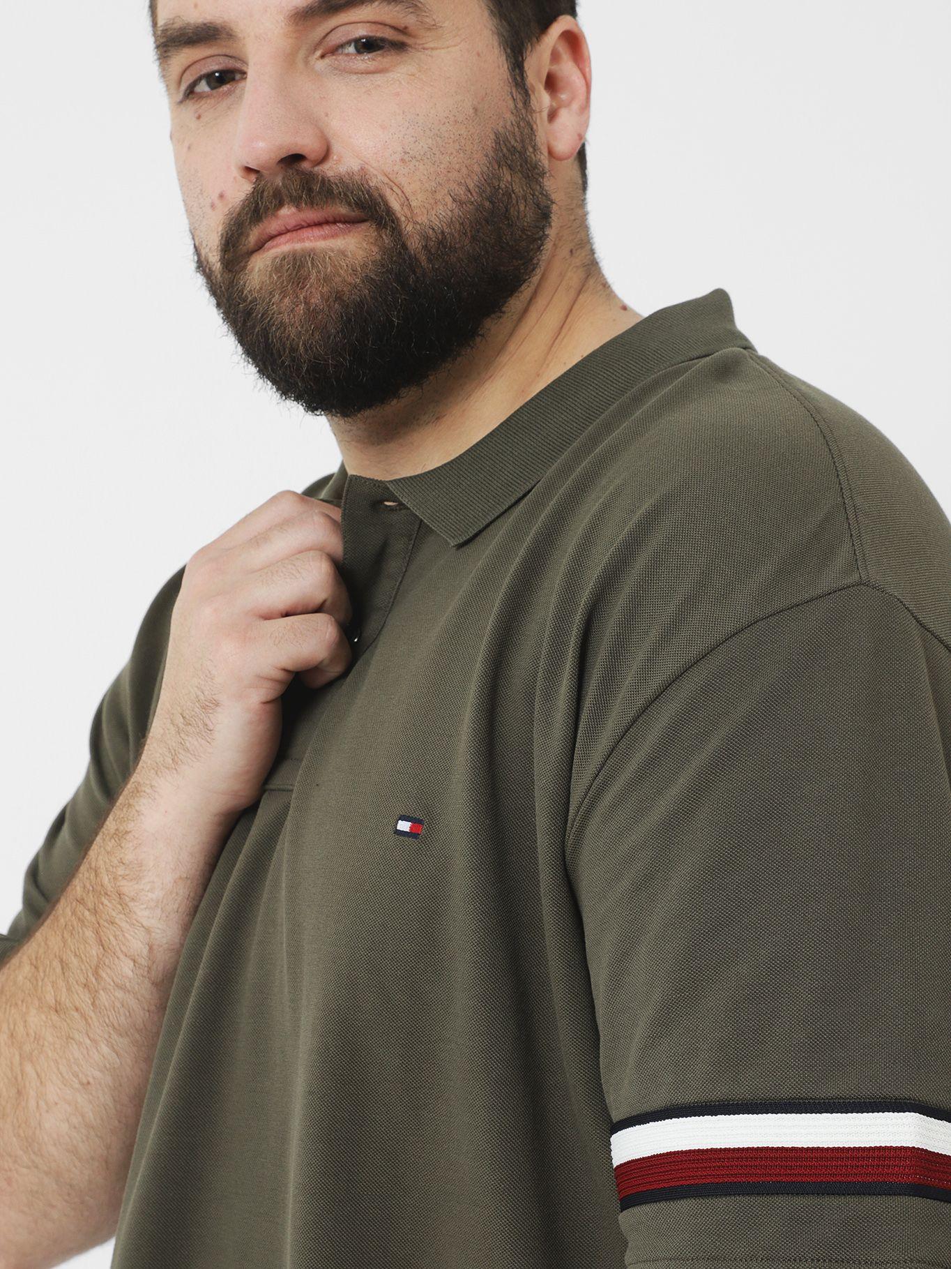 Polo Plus Stripe En La Manga Verde Tommy Hilfiger-3