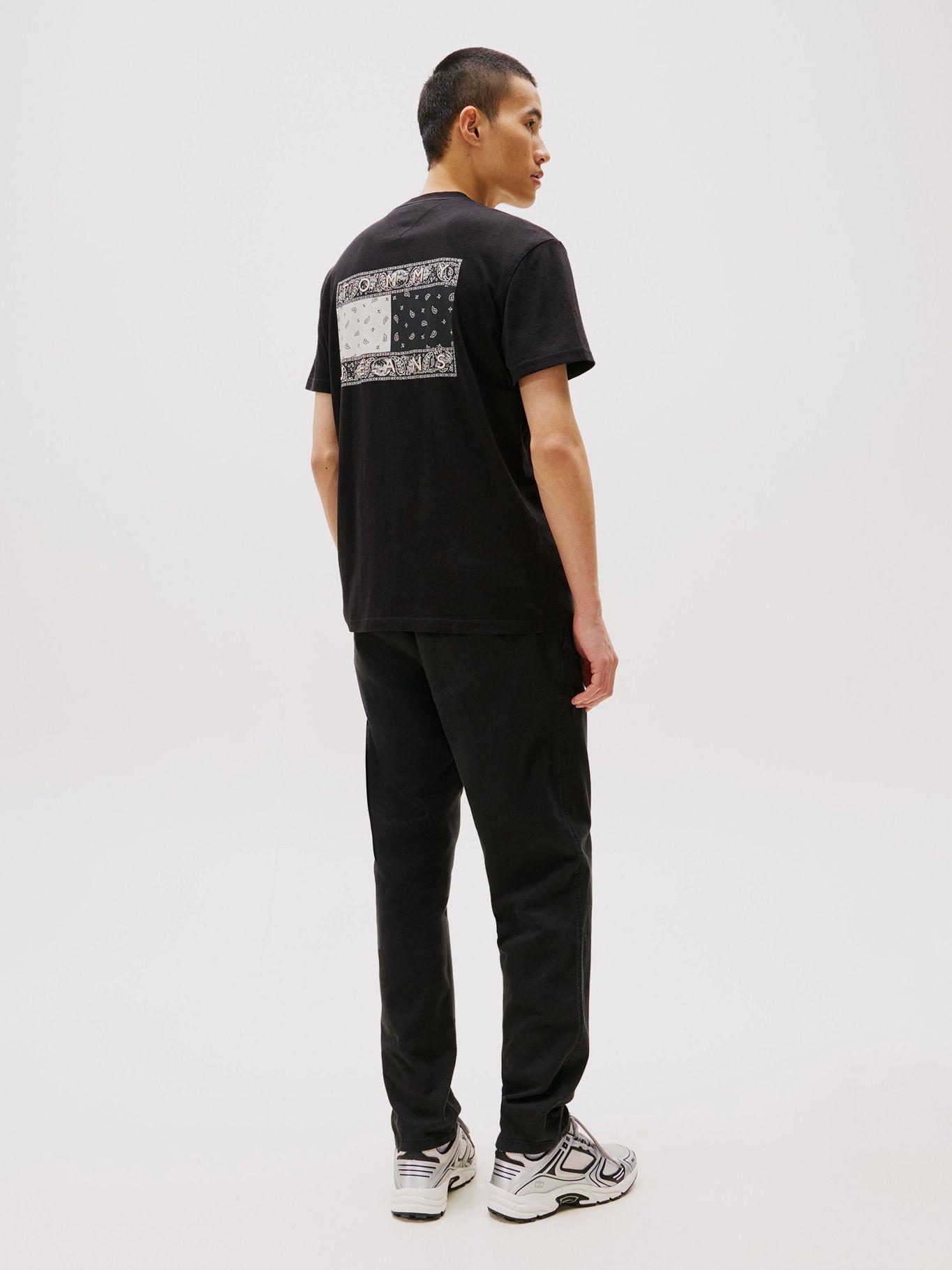 Polera Paisley Flag Logo Negro Tommy Jeans-2