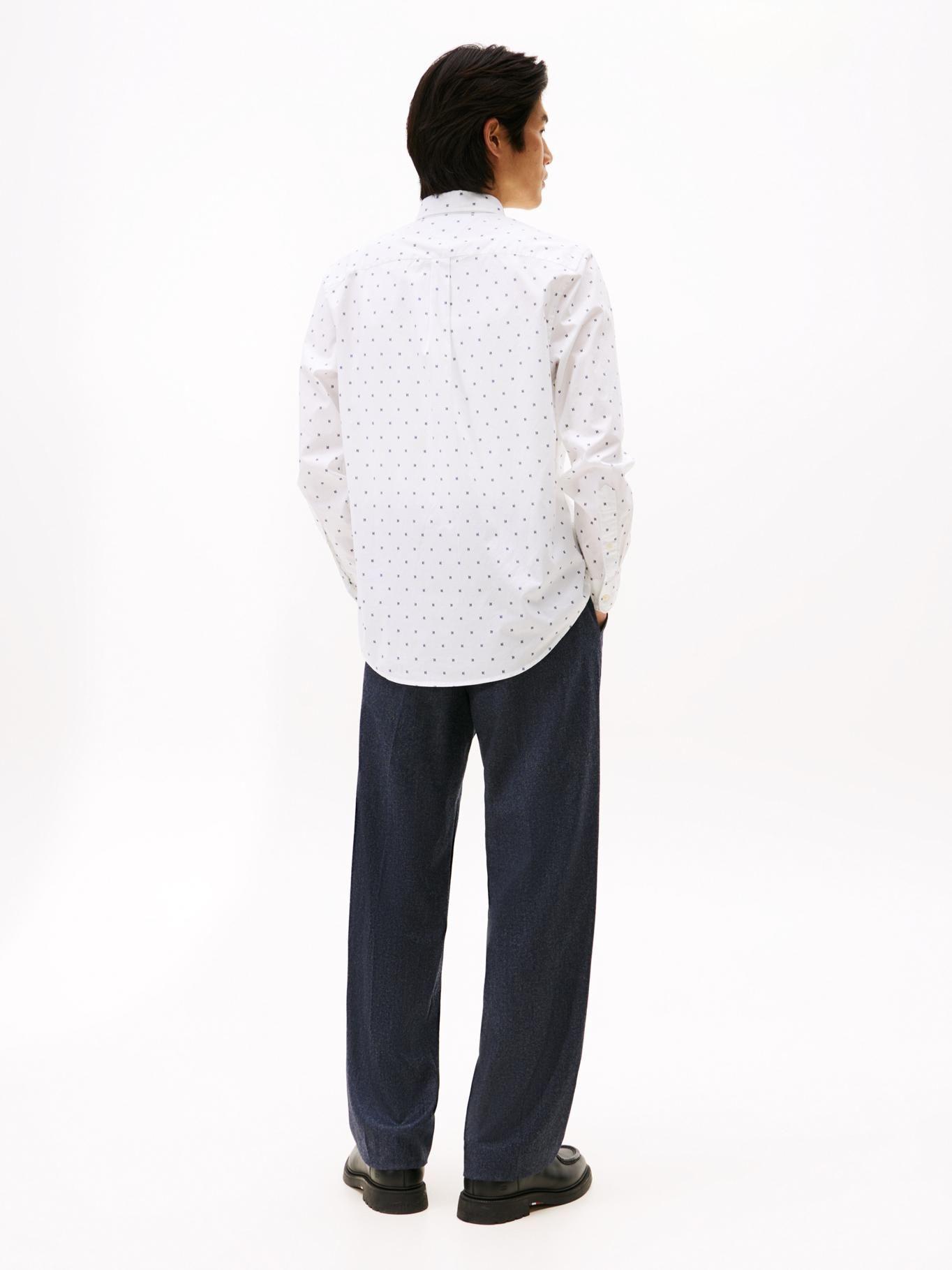 Camisa Poplin Small Print Regular Blanco Tommy Hilfiger-2