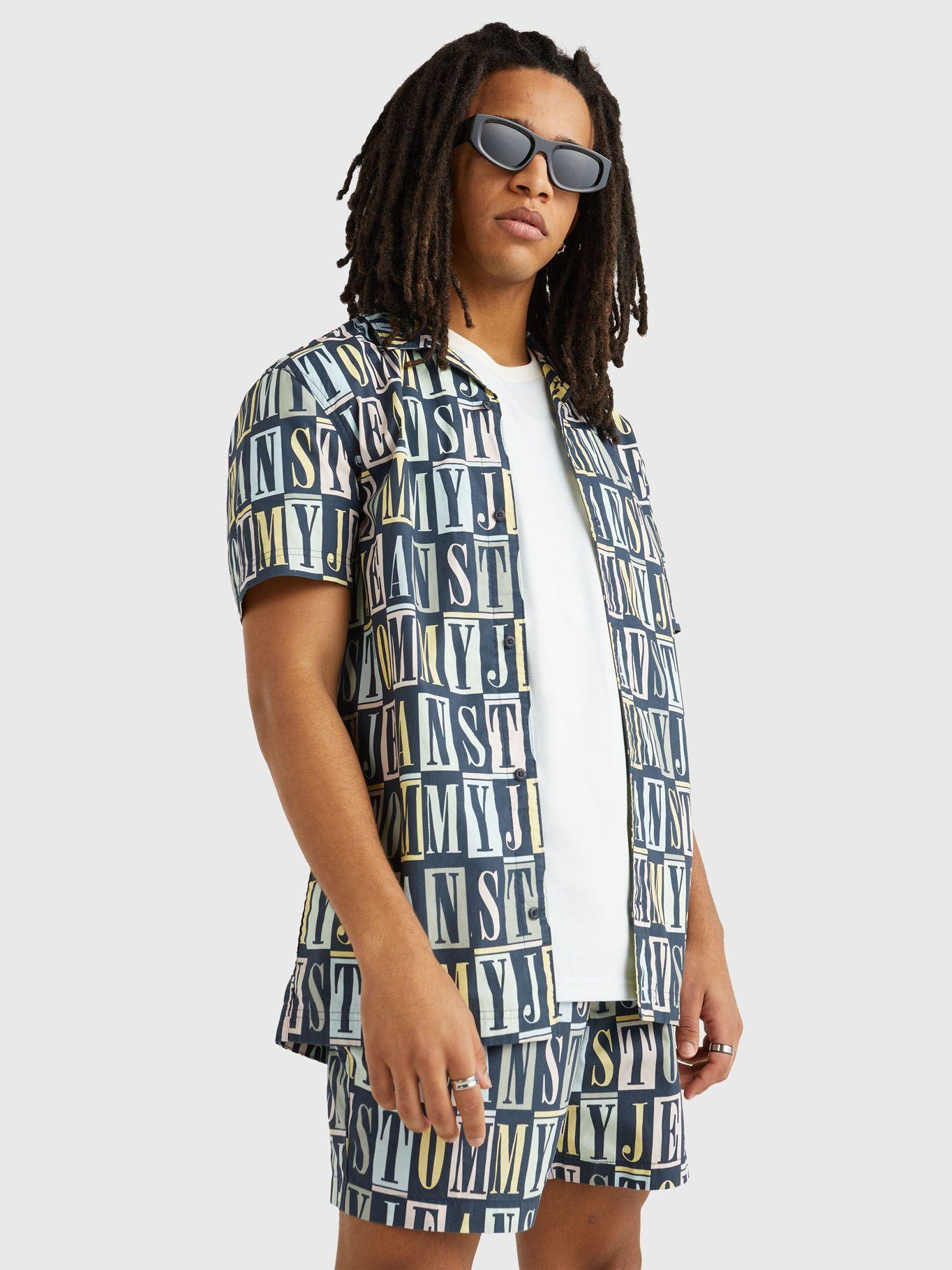 Camisa Con Multiestampado Azul Tommy Jeans-0