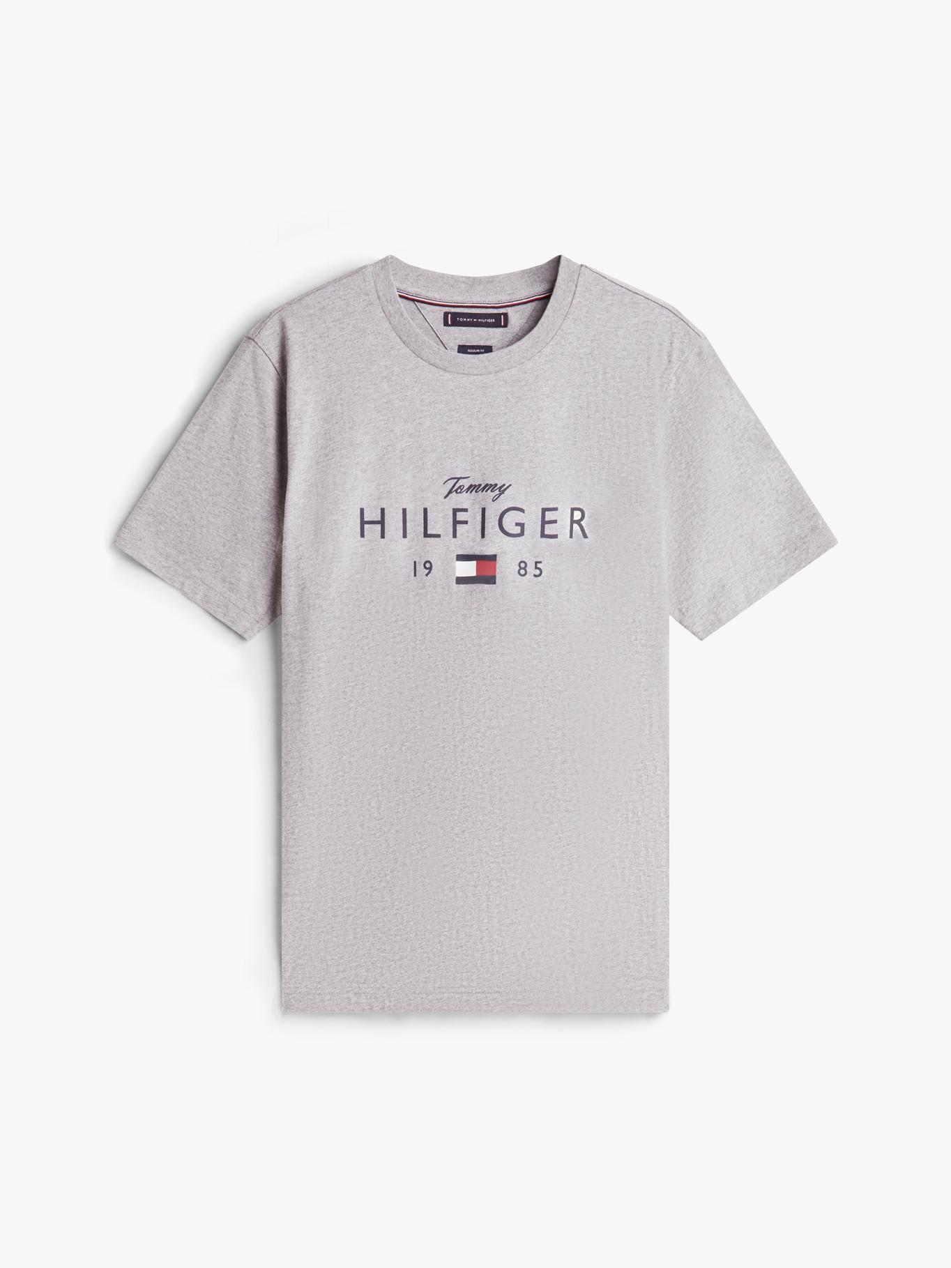 Polera Con Logo Gráfico Regular Fit Tommy Hilfiger Gris-4