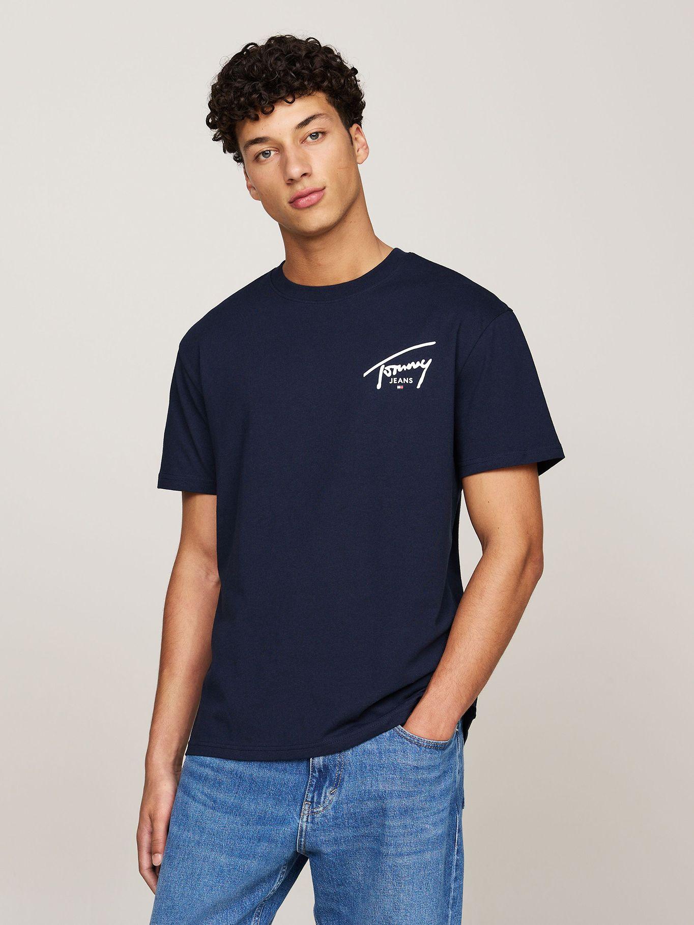 Polera Con Logo Signature Azul Tommy Jeans-0