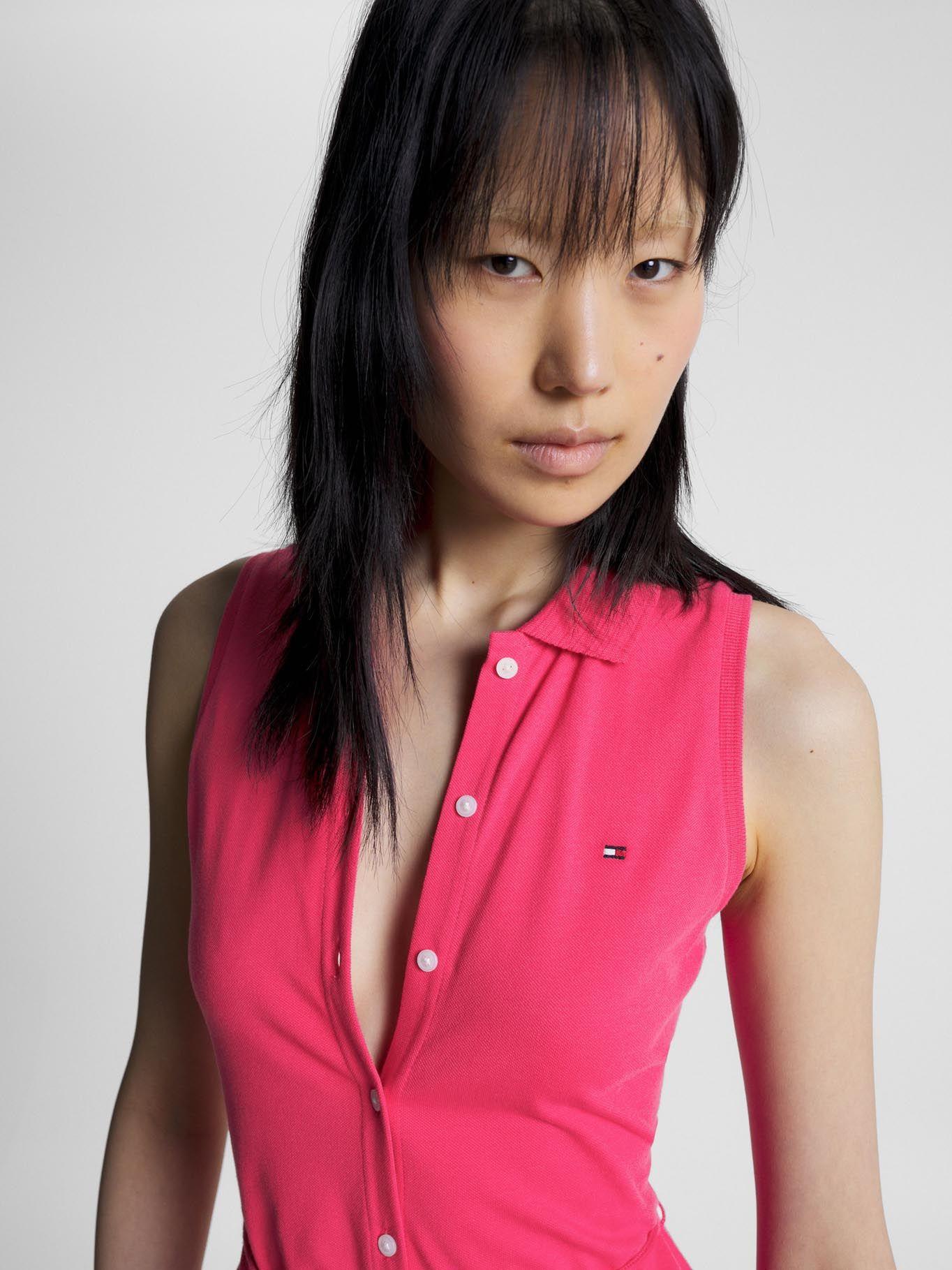 Vestido Midi Polo Sin Mangas Rosado Tommy Hilfiger-2
