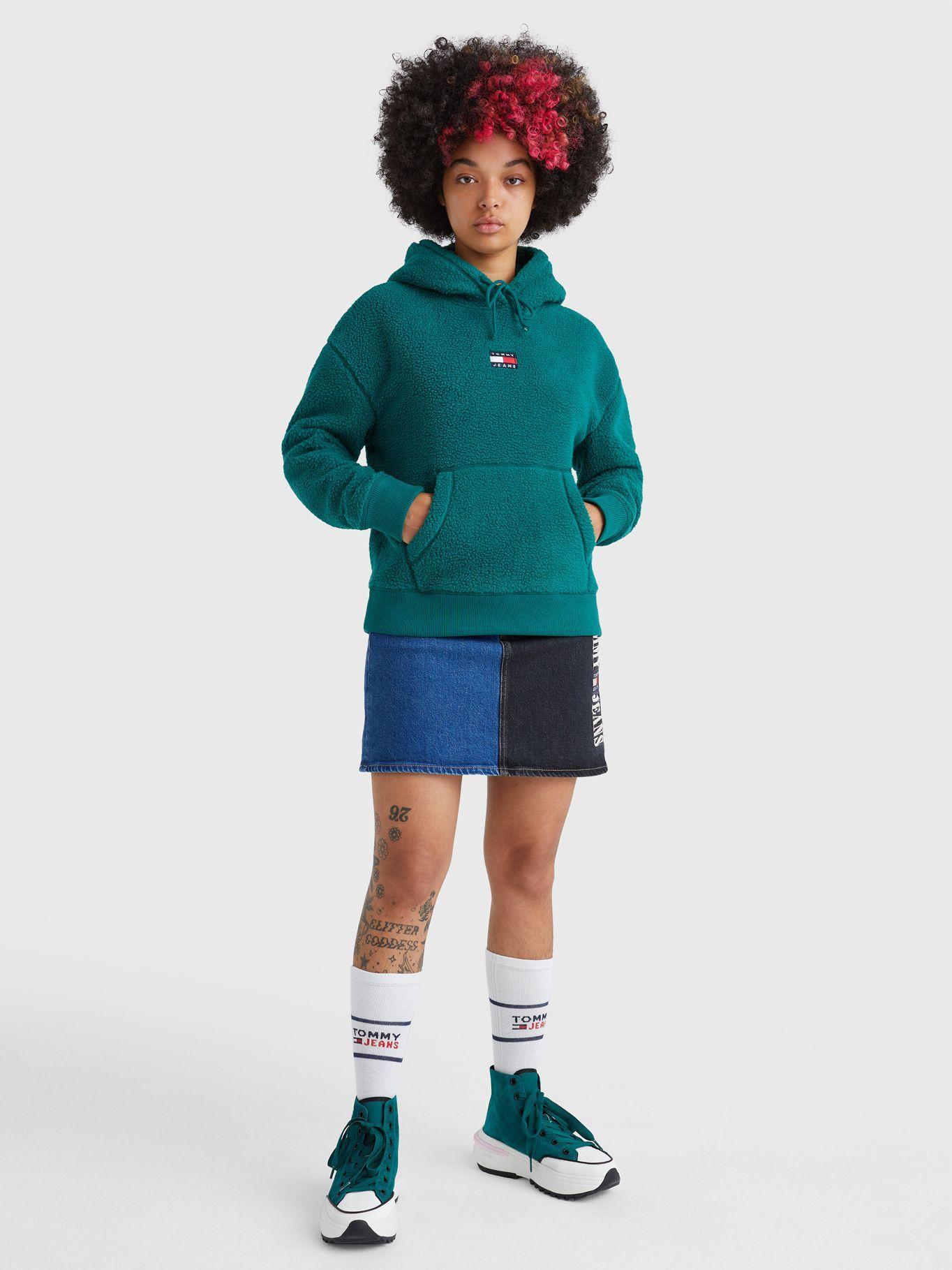 Polerón Hoodie Center Badge Verde Tommy Hilfiger-1