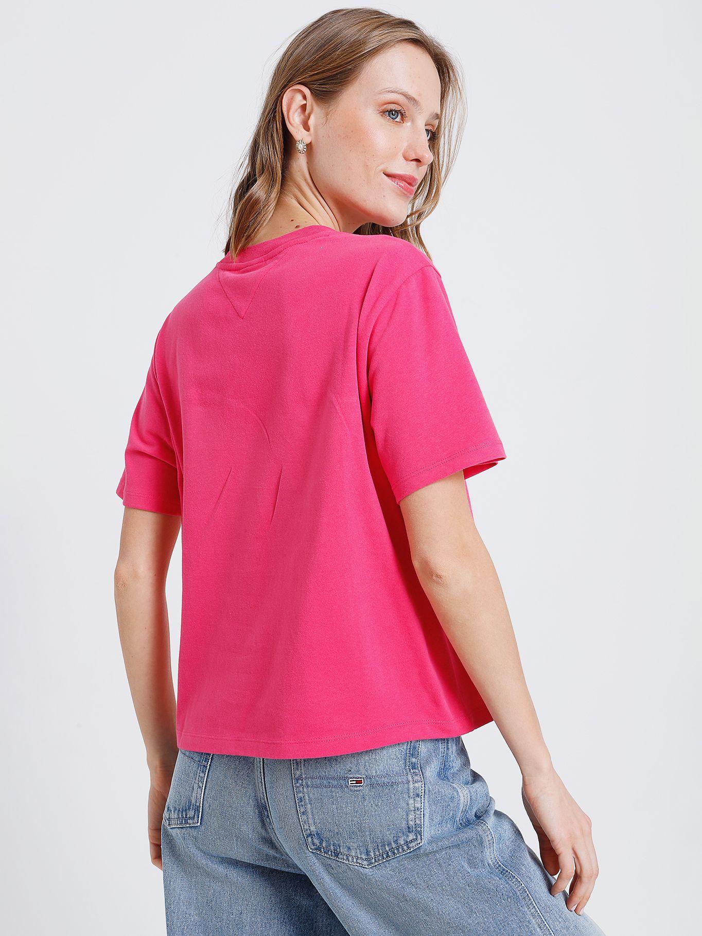 Polera Classic Modern Con Logo Fucsia Tommy Hilfiger-1