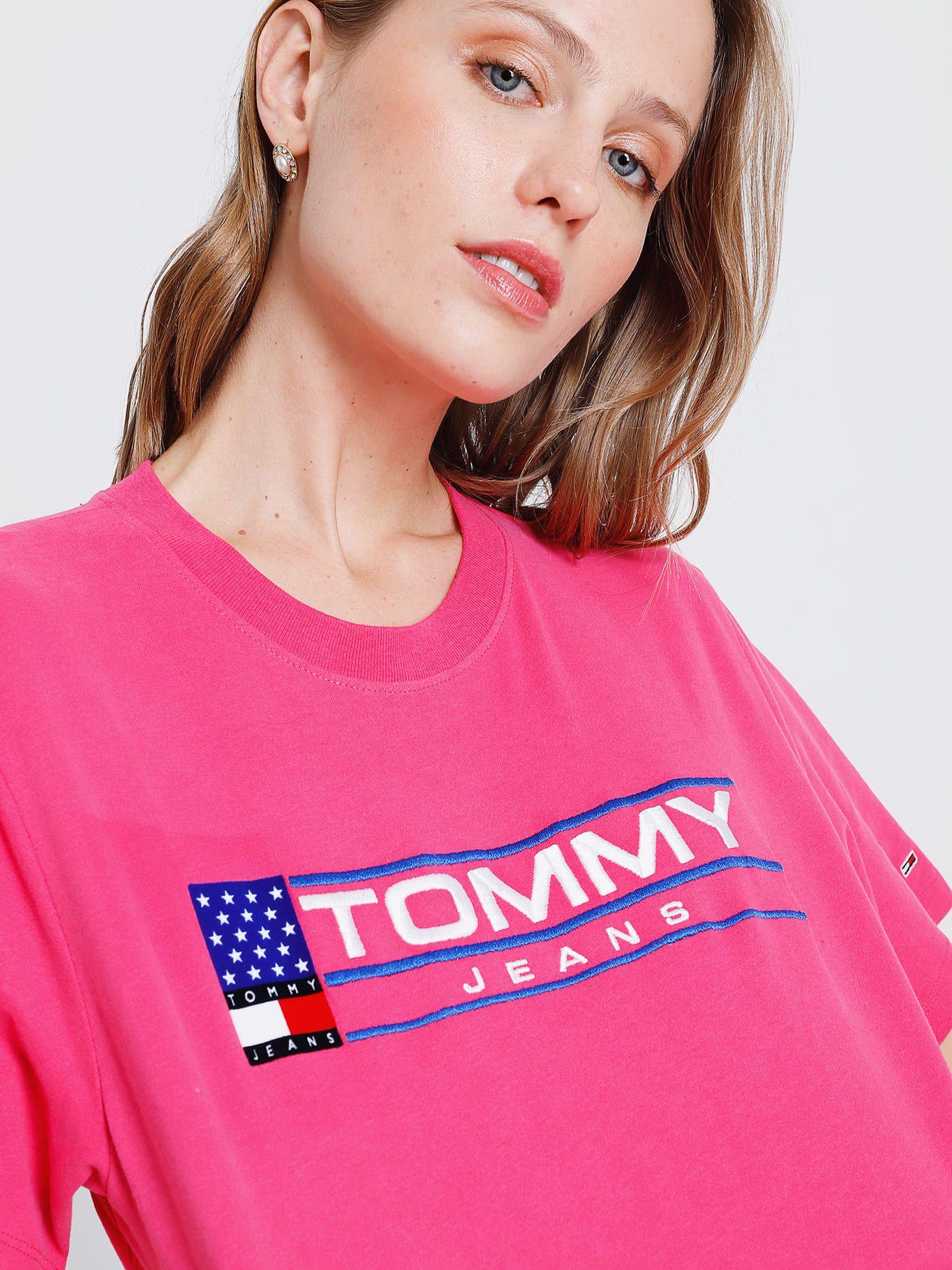 Polera Classic Modern Con Logo Fucsia Tommy Hilfiger-3