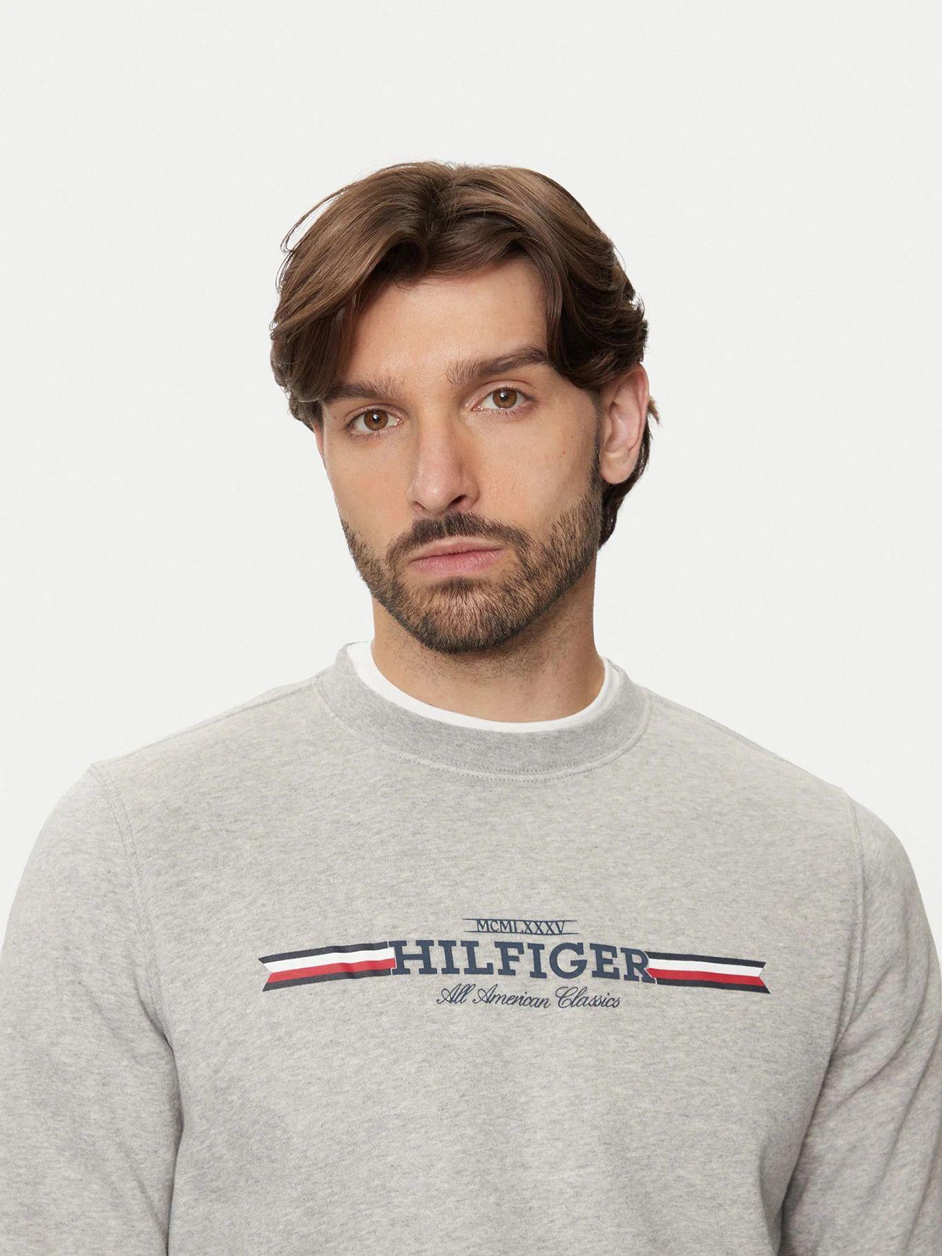 Polerón Stripe Logo Gris Tommy Hilfiger-3