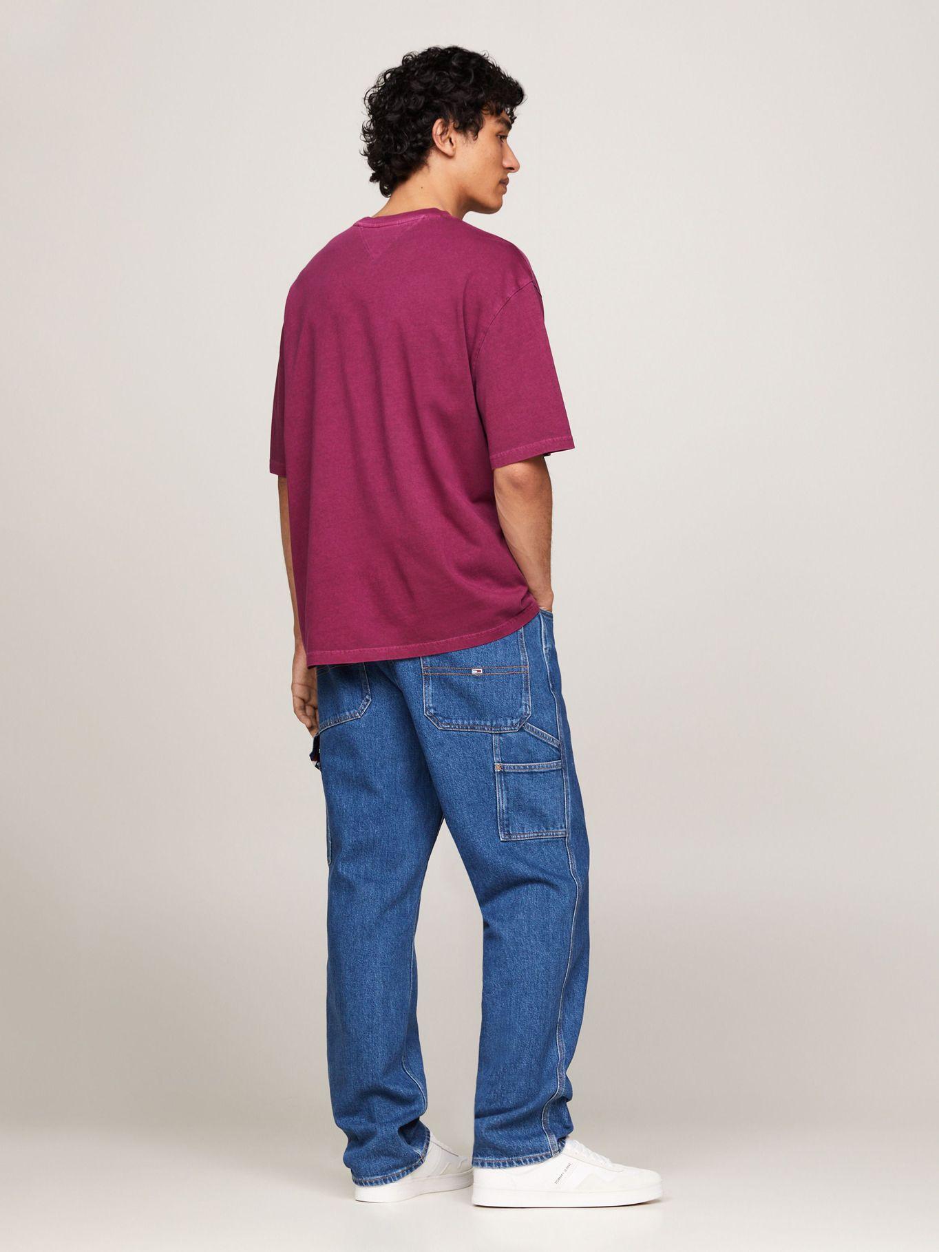 Polera  Oversize Con Parche Y  Logo Burdeo Tommy Jeans-2