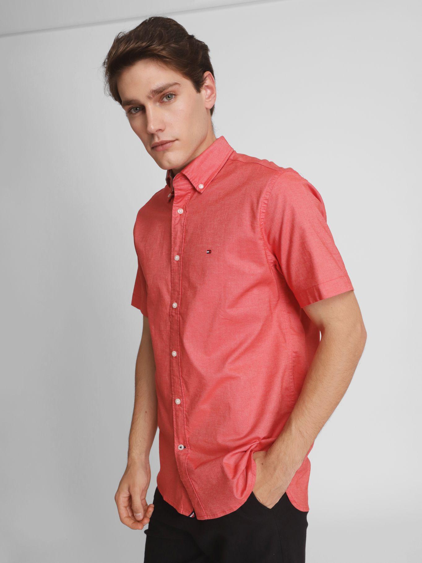 Camisa Flex Regular Rosado Tommy Hilfiger-0