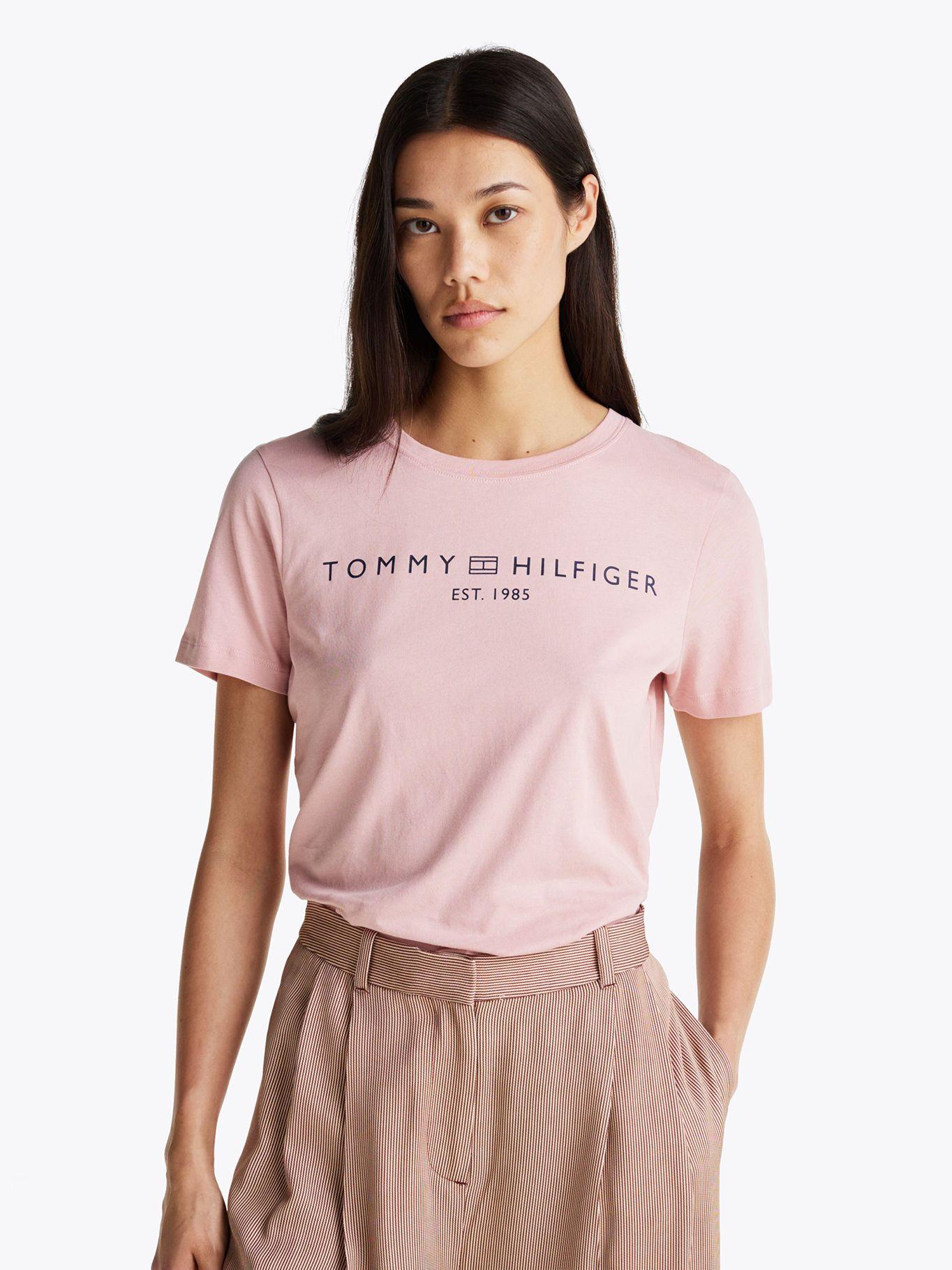 Polera Signature Con Logo Rosado Tommy Hilfiger-0