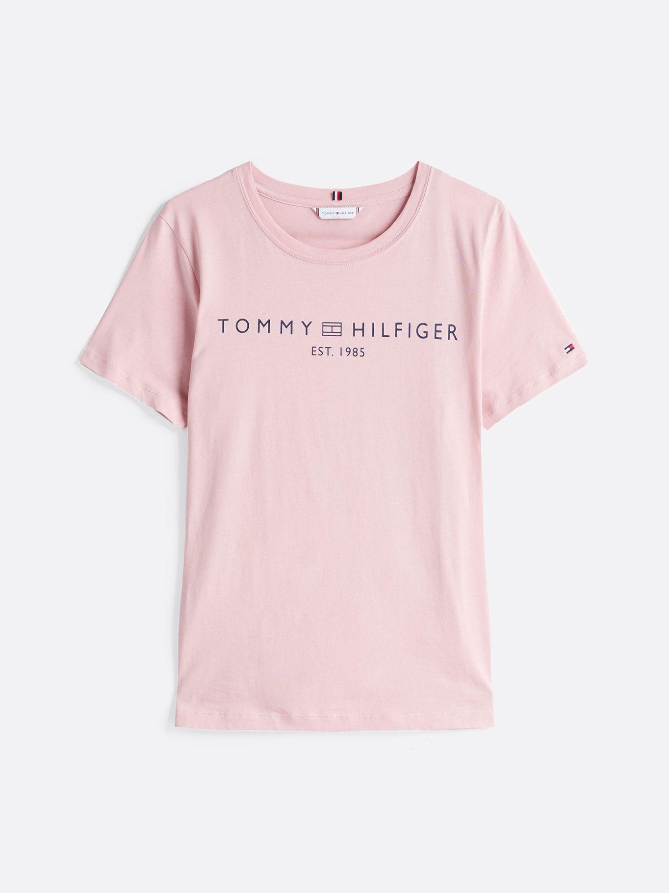 Polera Signature Con Logo Rosado Tommy Hilfiger-4