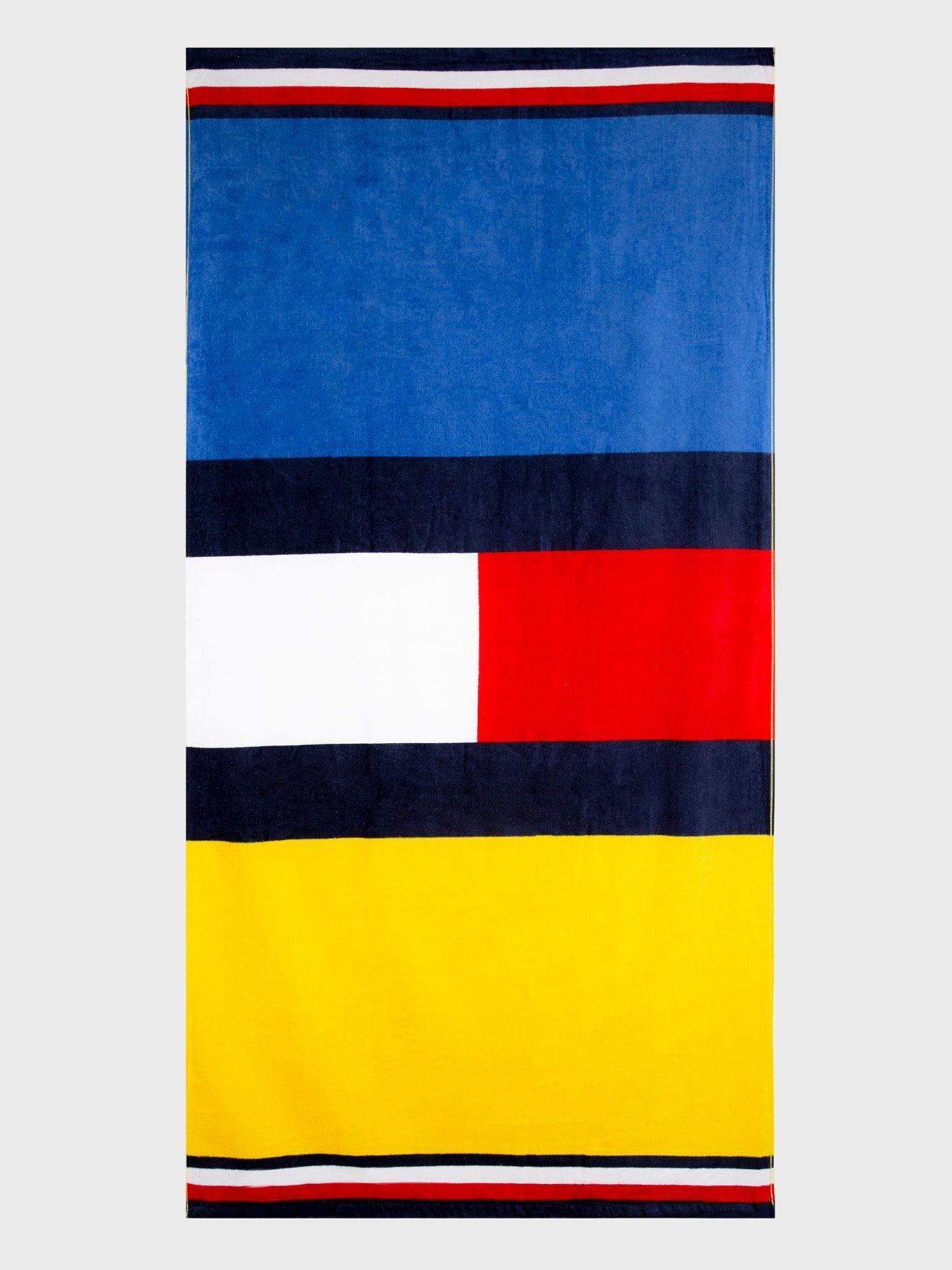 Toalla Playa Colorblock Azul Tommy Hilfiger M2-0