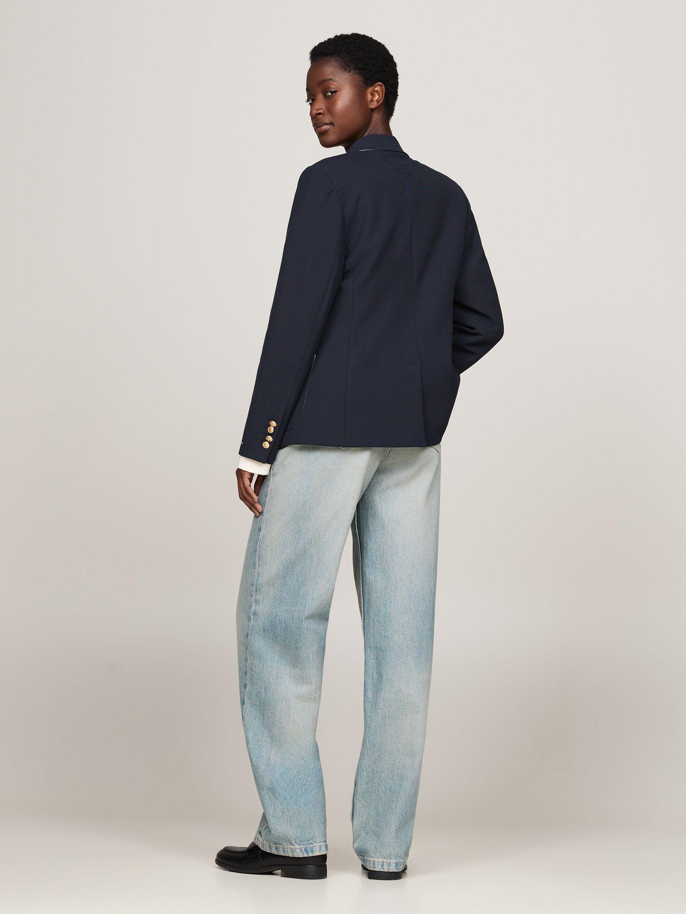 Blazer Cruzado De Sarga Slim Fit Azul Tommy Hilfiger-2