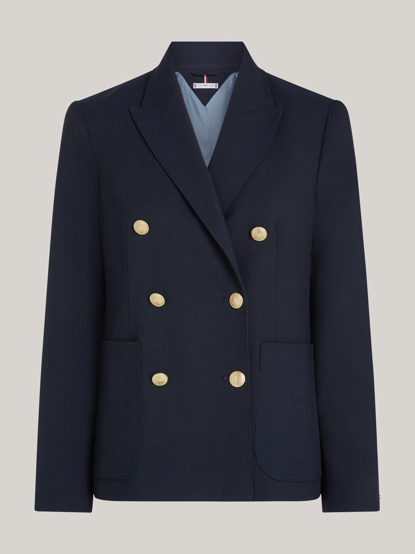 Blazer Cruzado De Sarga Slim Fit Azul Tommy Hilfiger-4