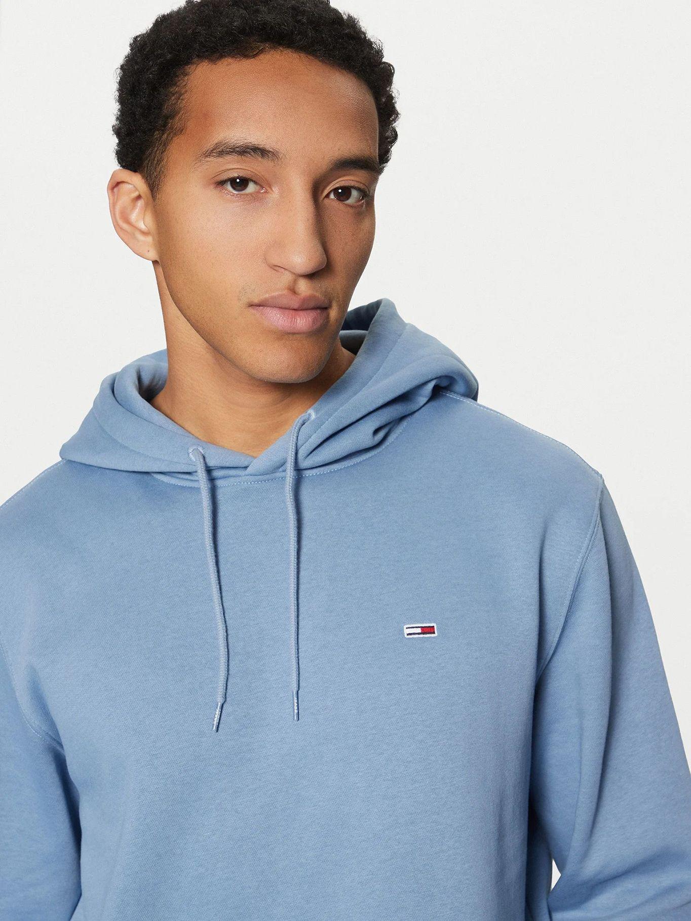 Polerón Hoodie Solid Con Logo Celeste Tommy Jeans-3