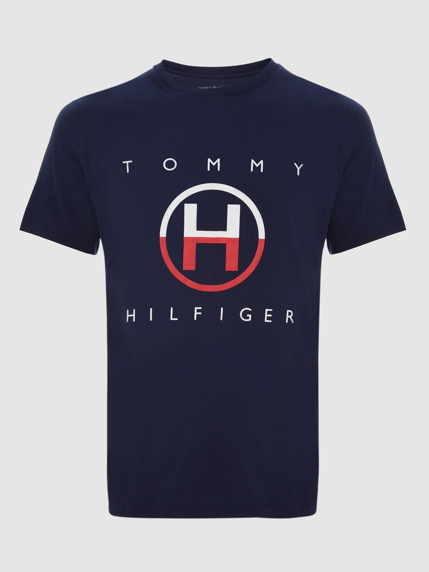 Pijama Manga Corta Logo Clásico Azul Tommy Hilfiger-0