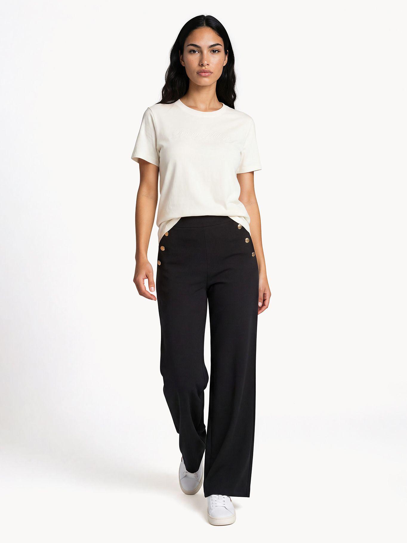 Pantalón Con Botones Dorados Negro Tommy Hilfiger-0