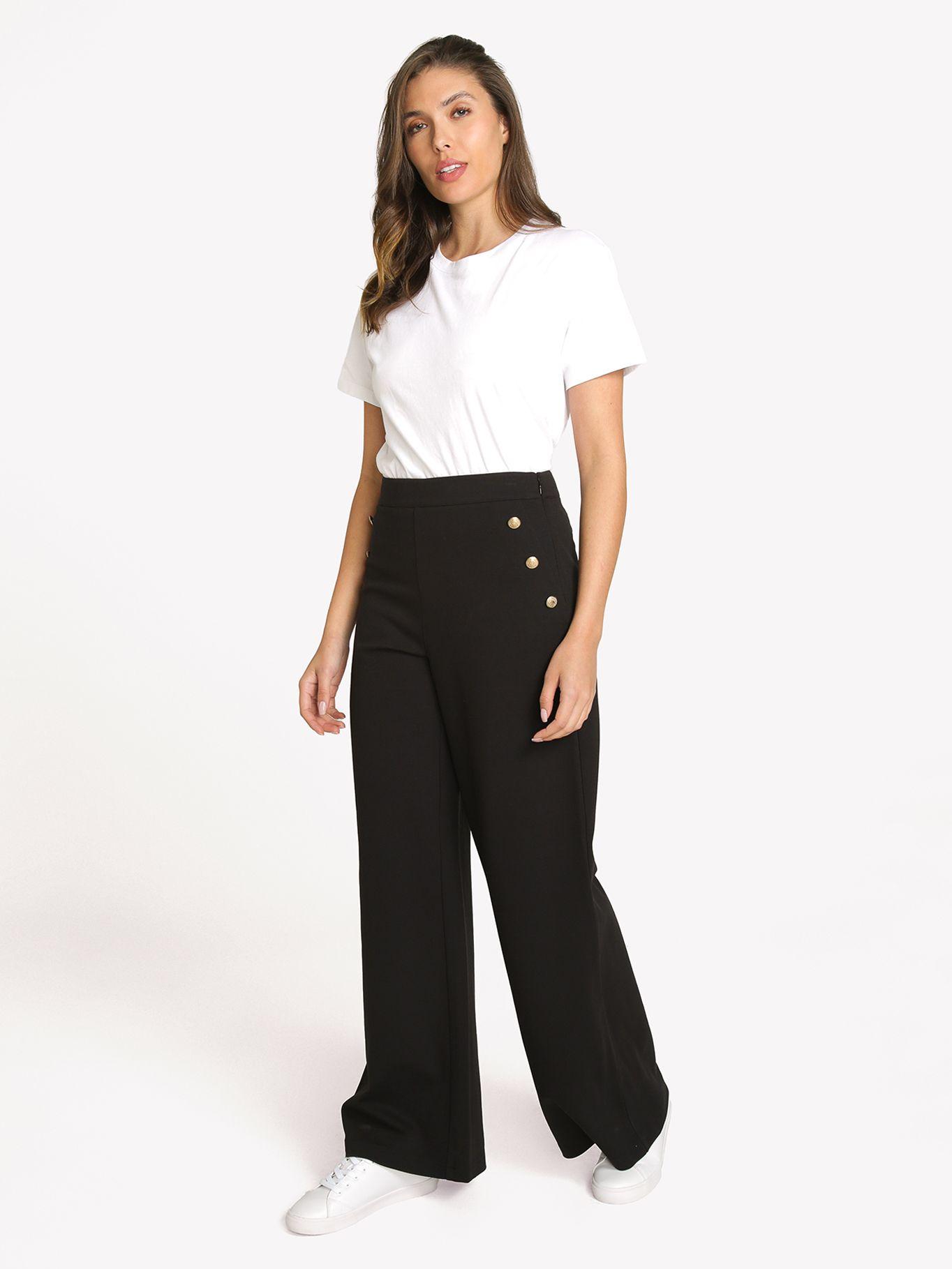 Pantalón Con Botones Dorados-0
