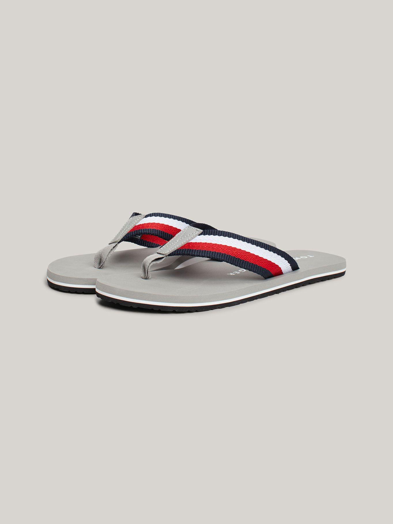 Sandalias Con Cinta Distintiva Gris Tommy Hilfiger-0