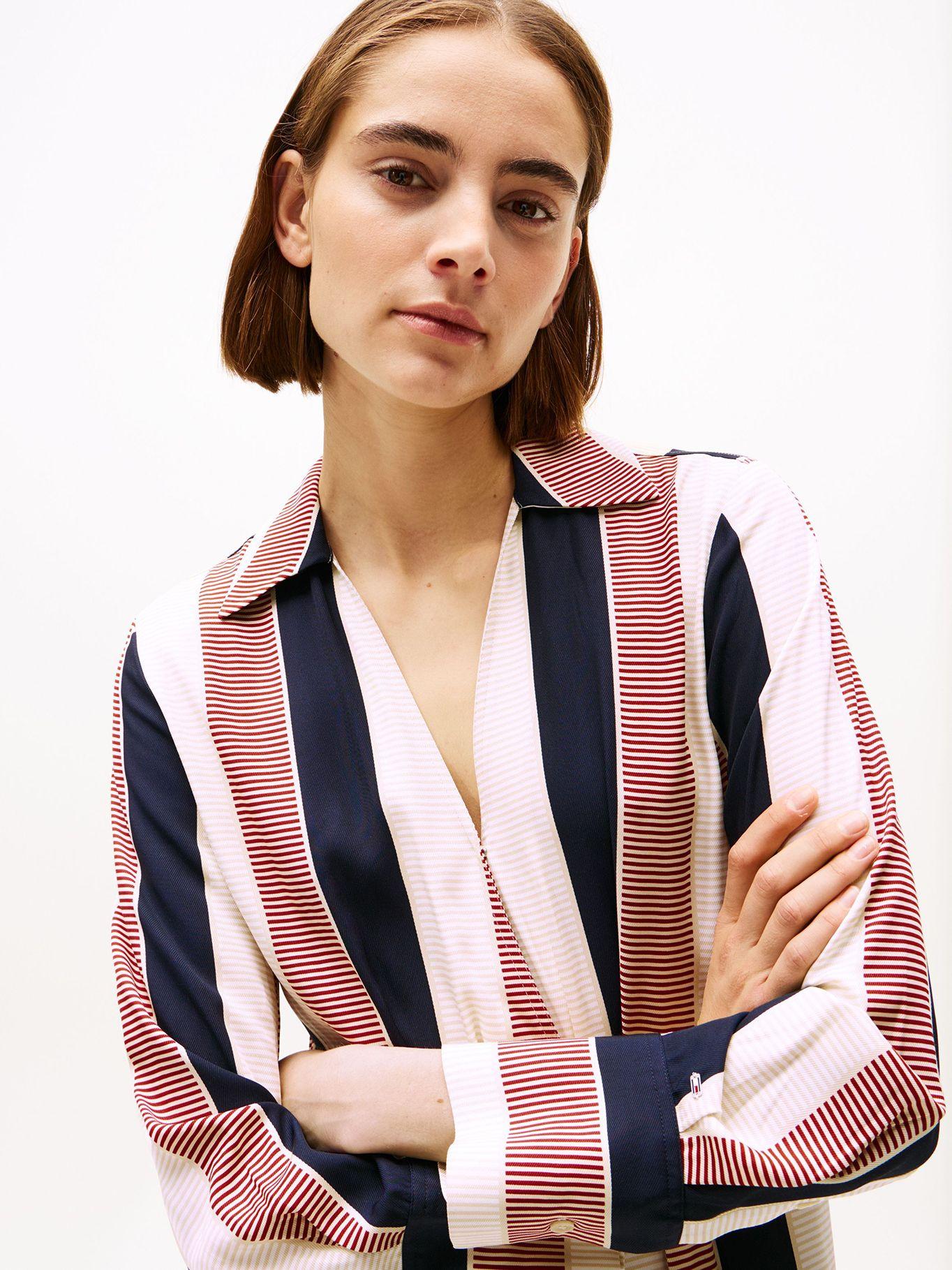 Vestido Global Viscosa Stripe Multicolor Tommy Hilfiger-2