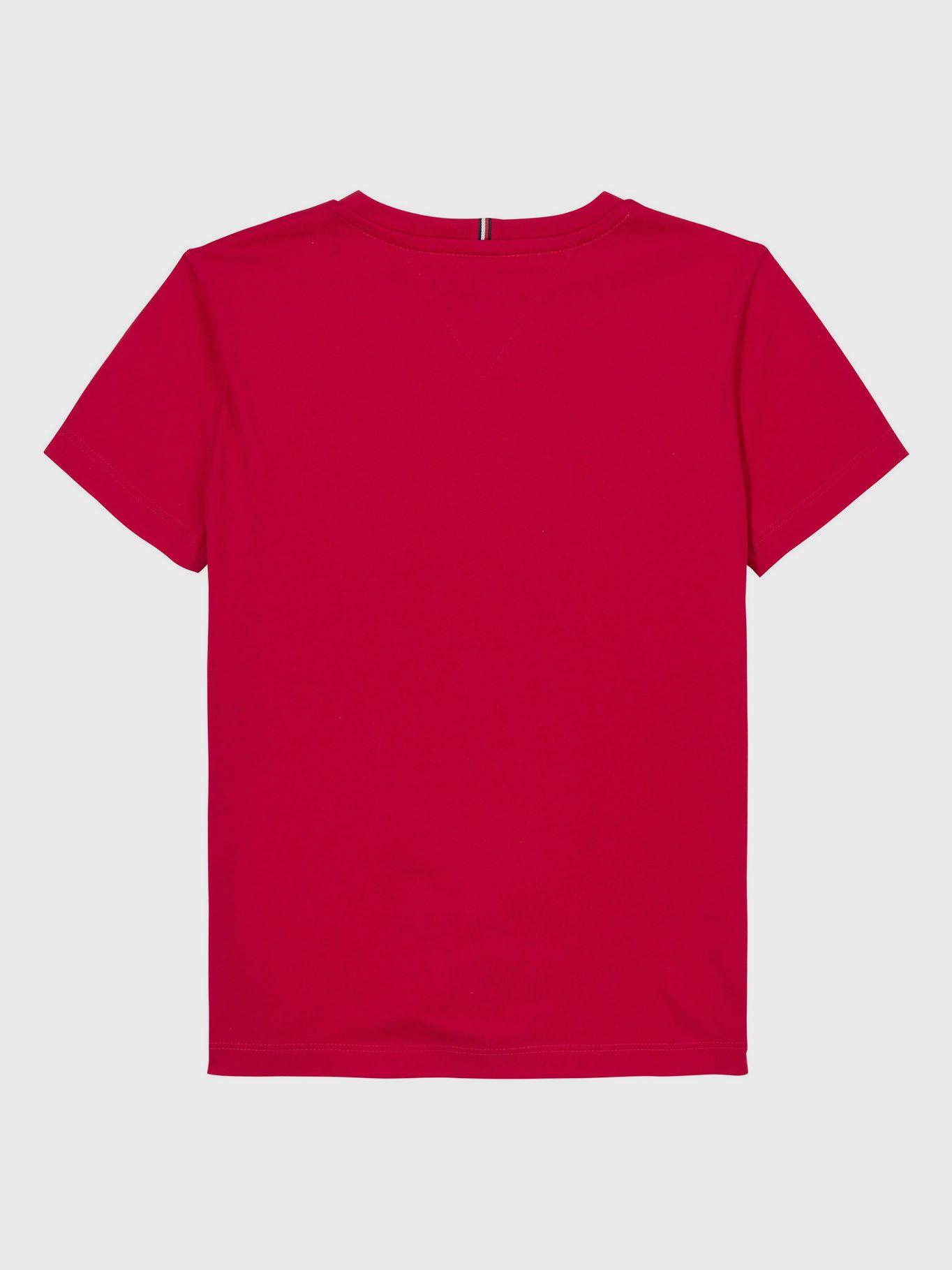 Polera De Niña Con Logo Script Rojo Tommy Hilfiger-1