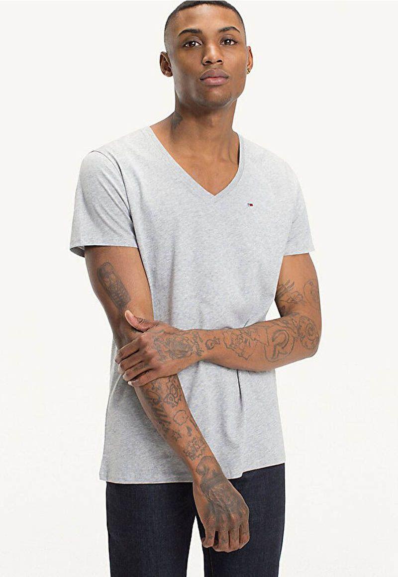 Polera Original V-Neck Gris Tommy Hilfiger-0