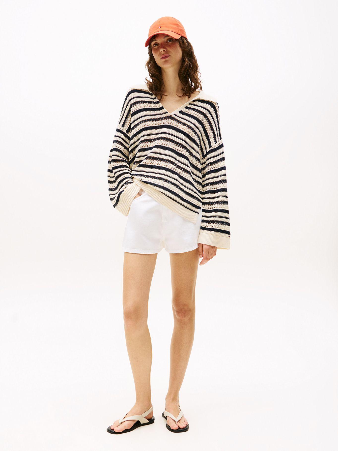 Short Denim De Talle Alto Blanco Tommy Hilfiger-0