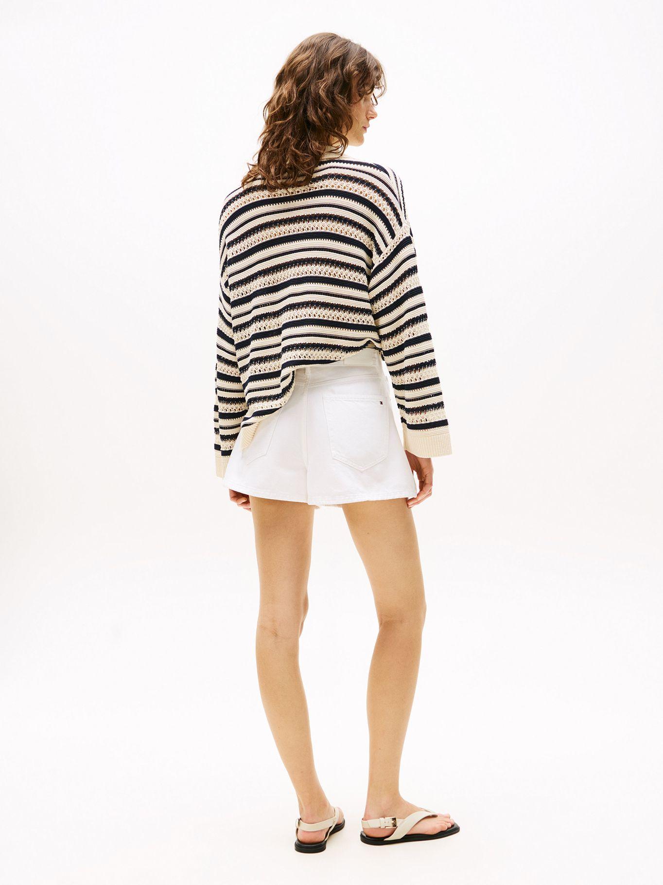 Short Denim De Talle Alto Blanco Tommy Hilfiger-2